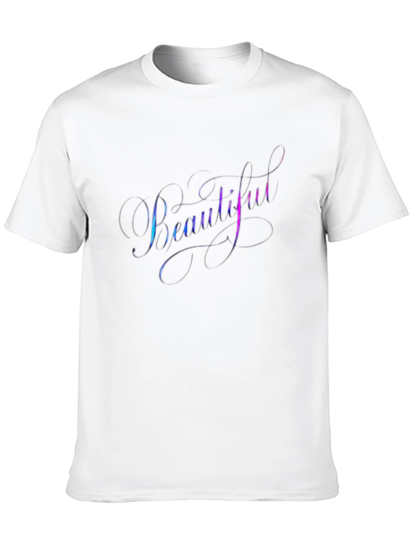 Beautiful Script Graphic Tee - Stylish Black T-Shirt
