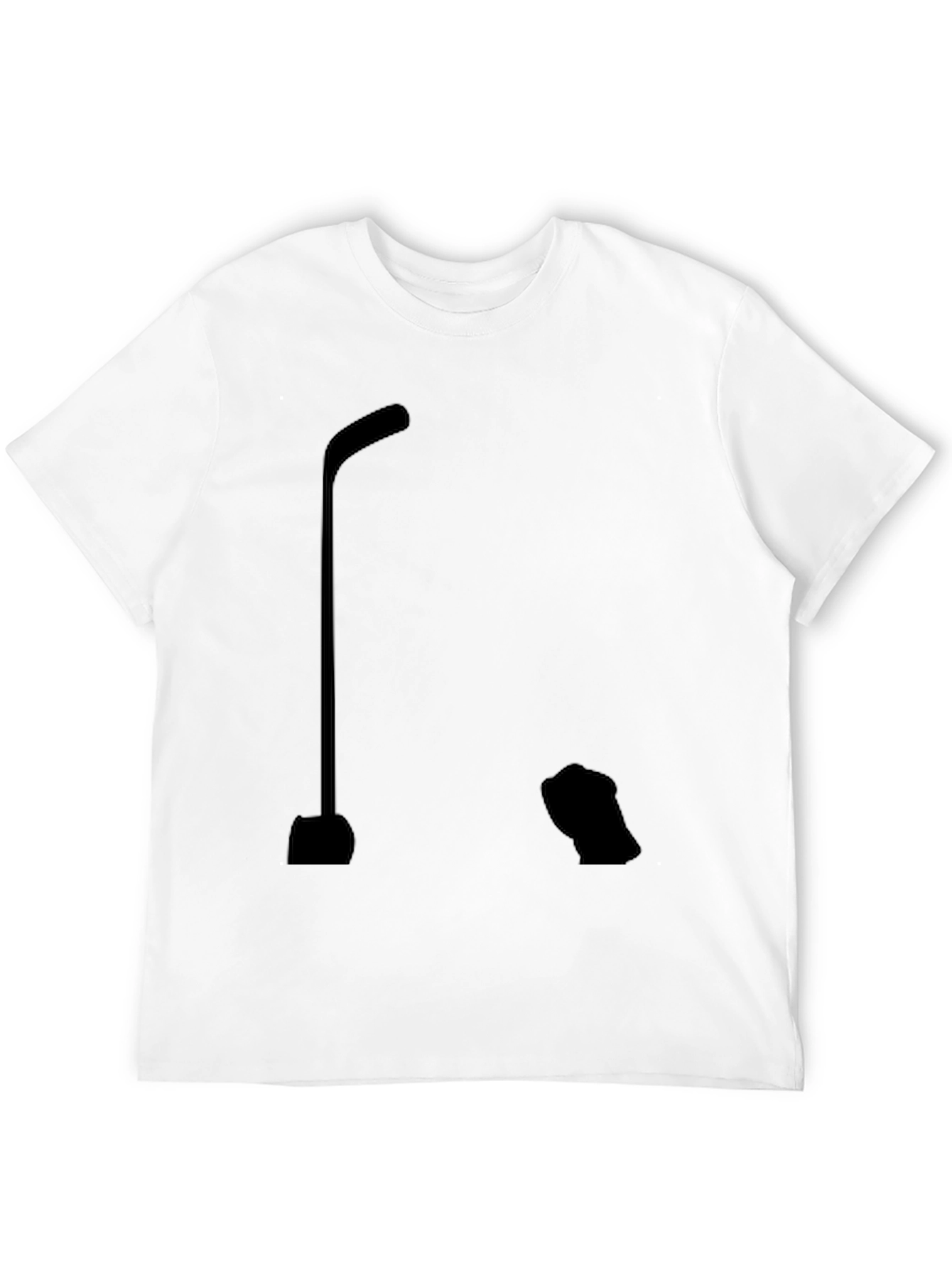 Hockey Stick Silhouette Graphic T-Shirt