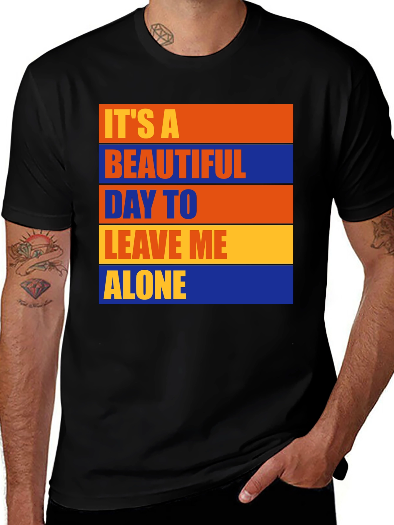 Funny Graphic T-Shirt - Leave Me Alone