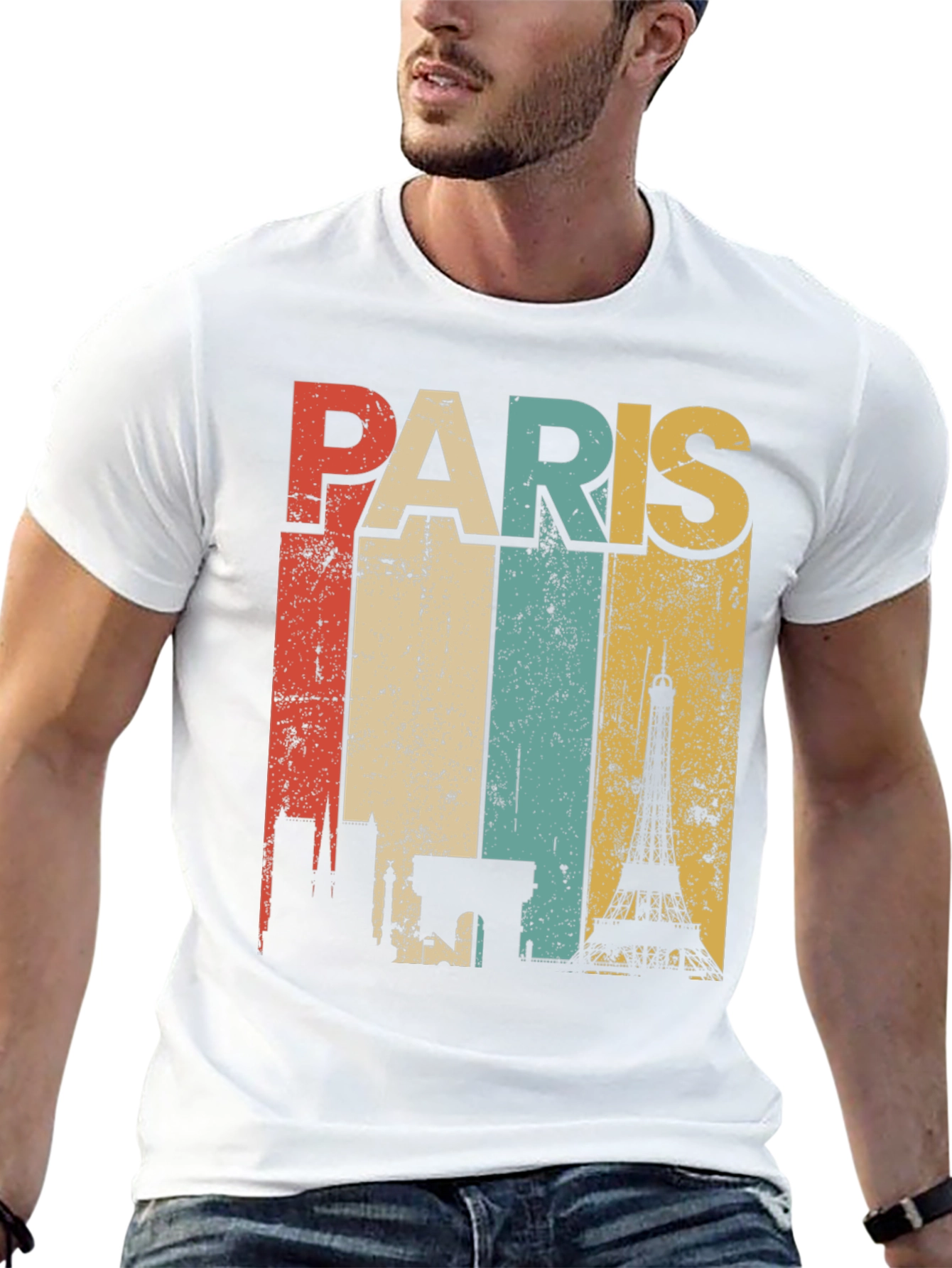 Retro Paris Skyline T-Shirt