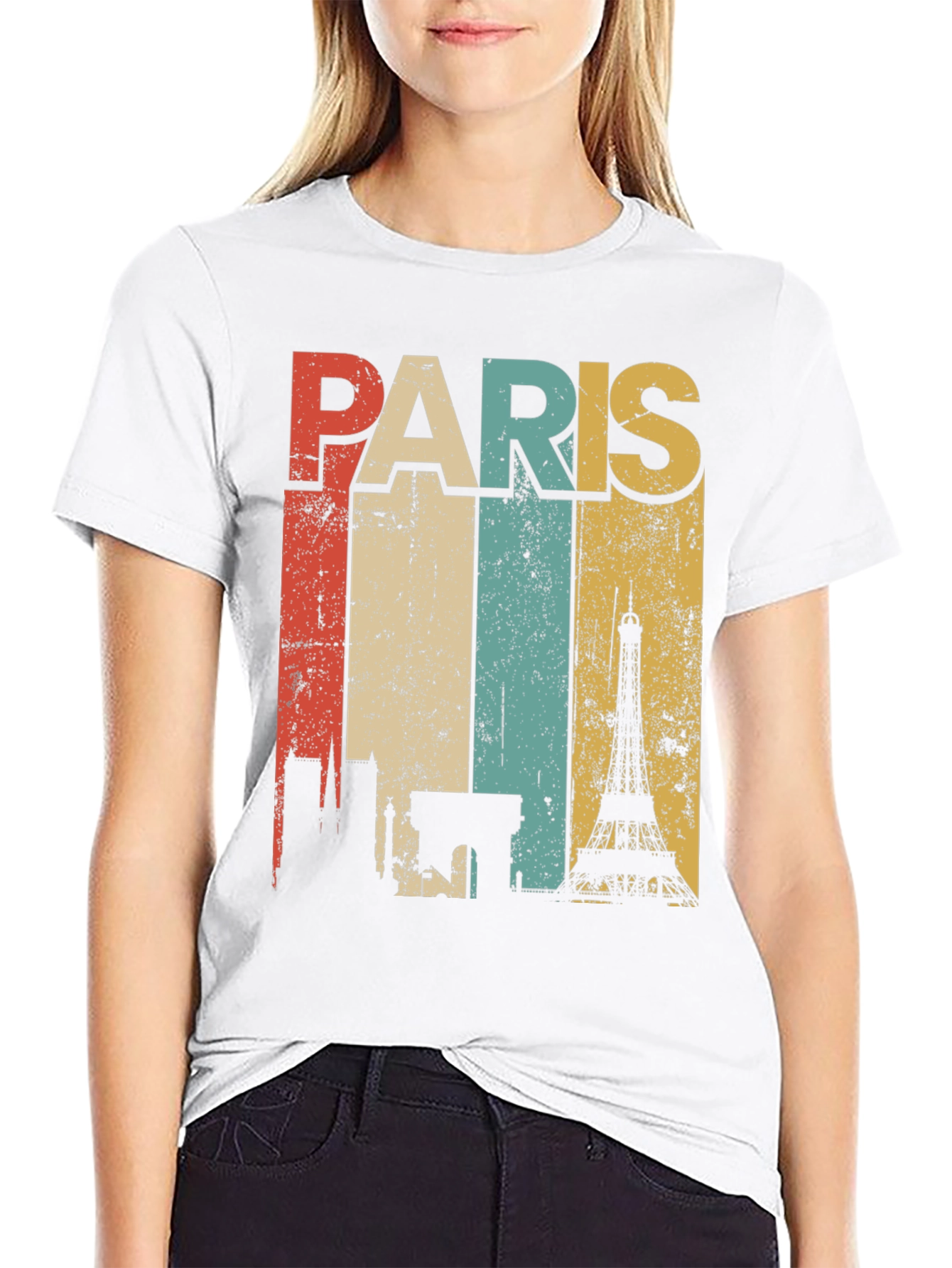 Retro Paris Skyline T-Shirt