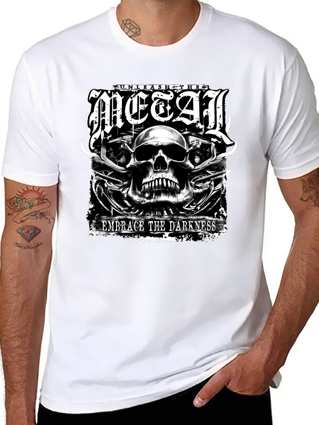 Unleash the Metal Graphic Tee - Embrace the Darkness