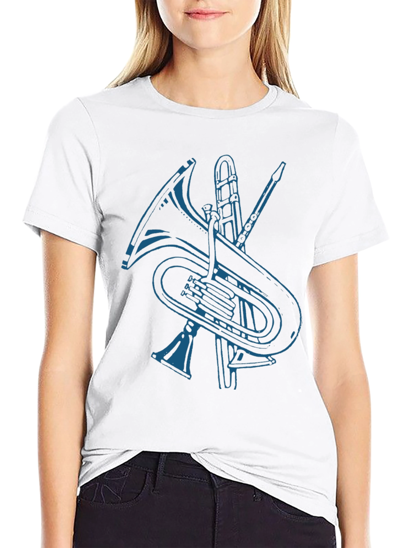 Music Instruments Graphic Tee - Black