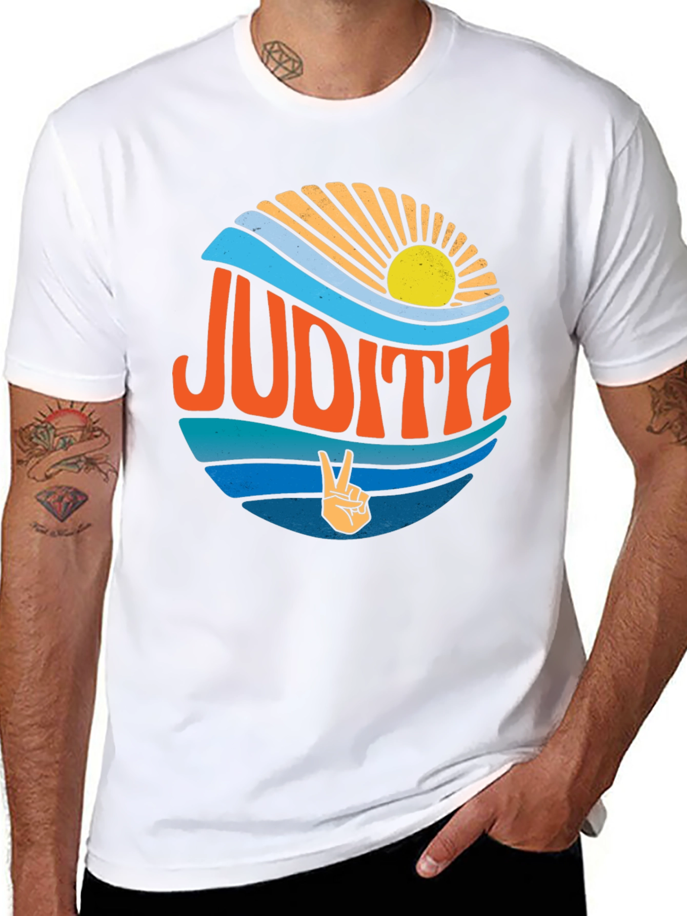 Judith Retro Peace Sign T-Shirt