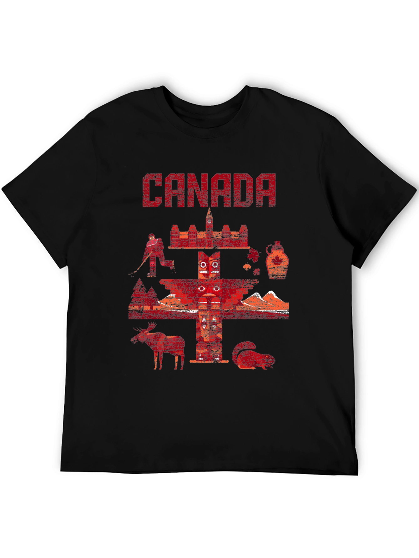 Canada Graphic Print Black T-Shirt