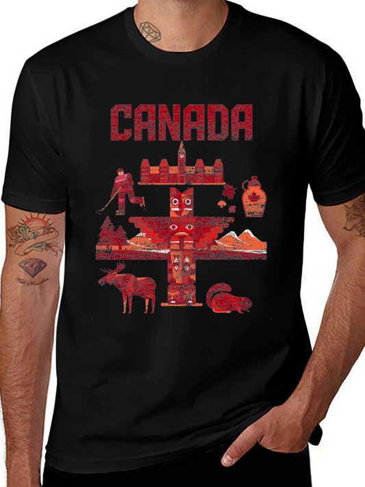 Canada Graphic Print Black T-Shirt