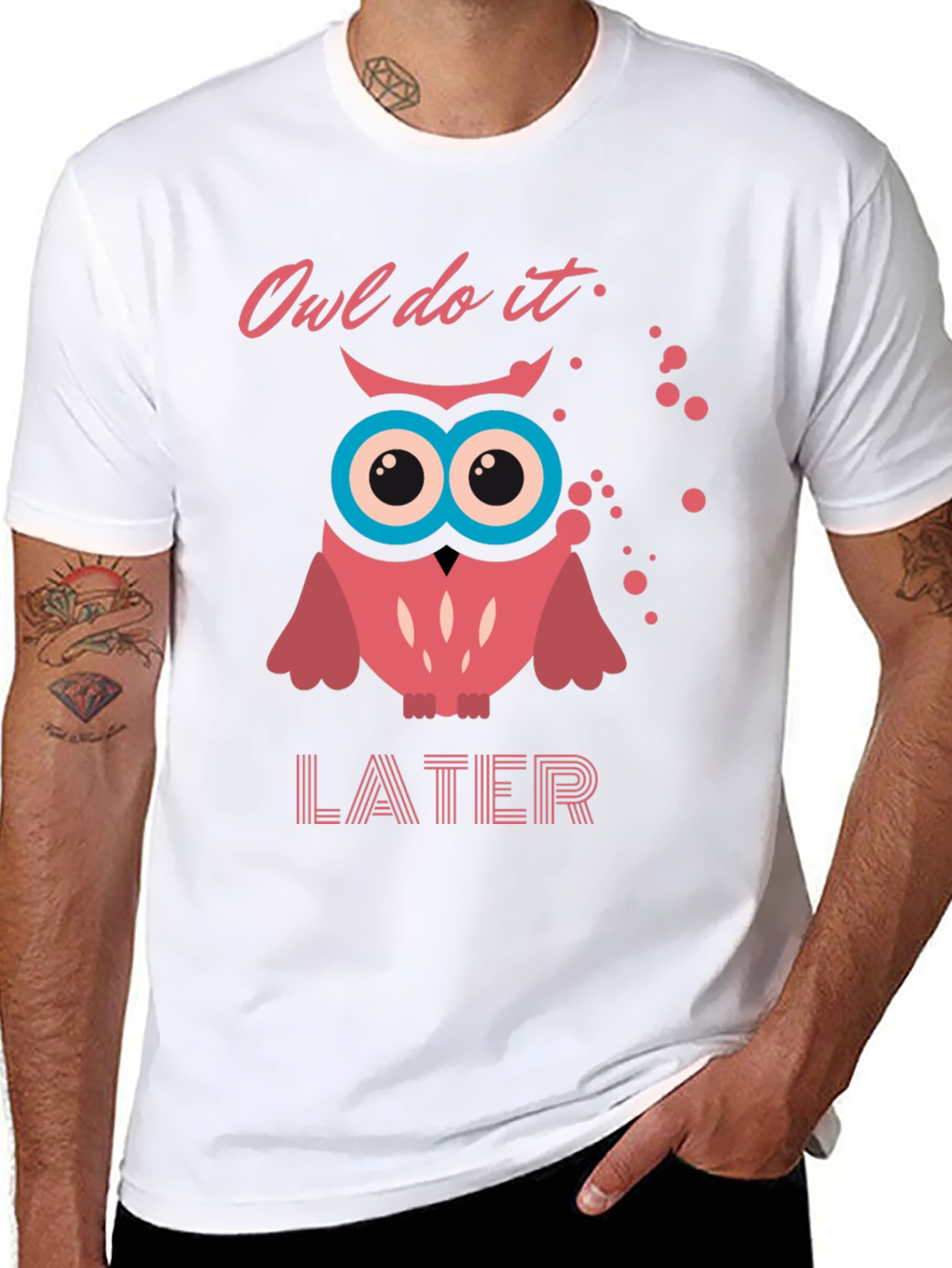 Owl Do It Later T-Shirt - Funny Graphic Tee