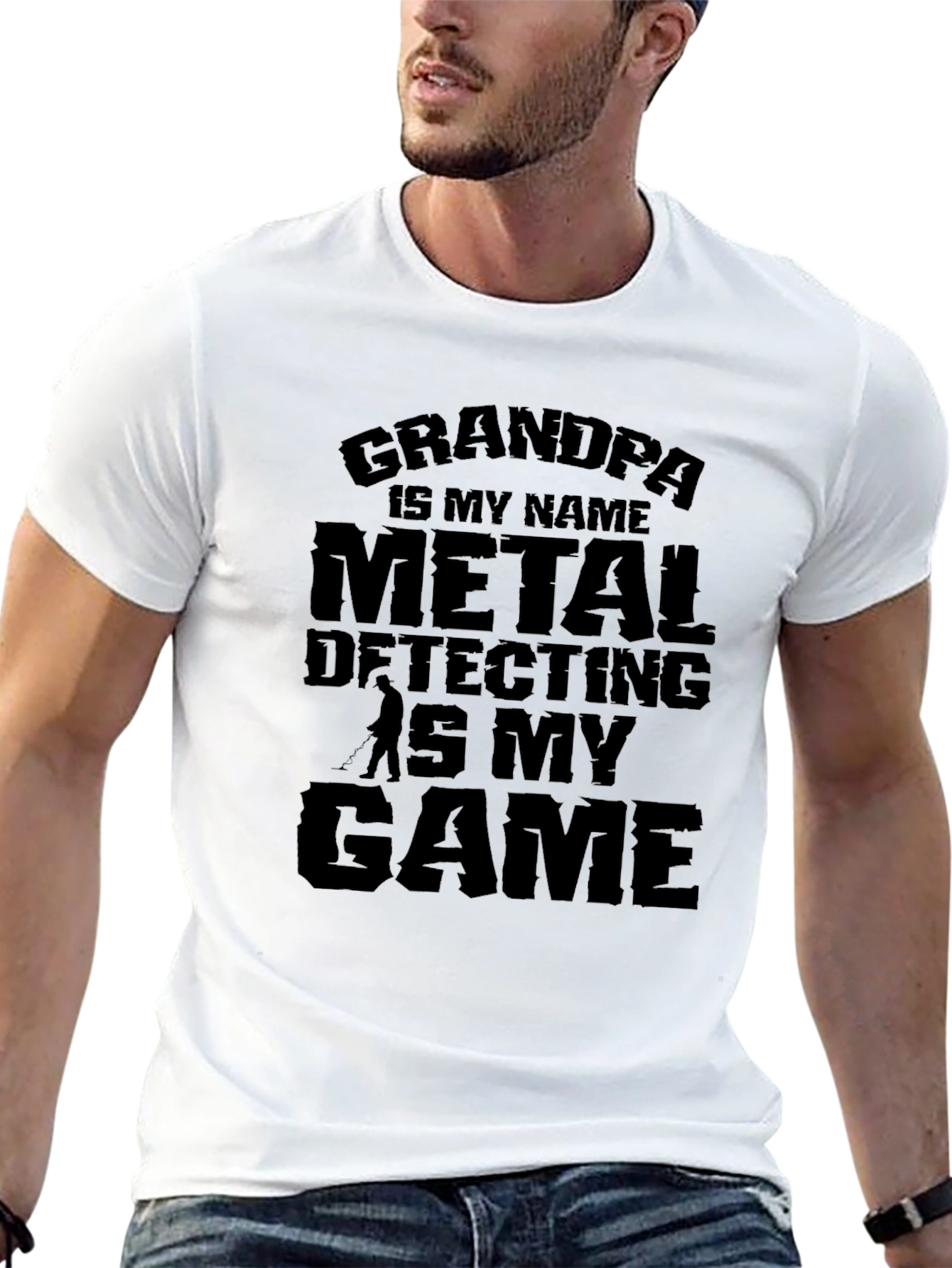 Grandpa Metal Detecting Game T-Shirt