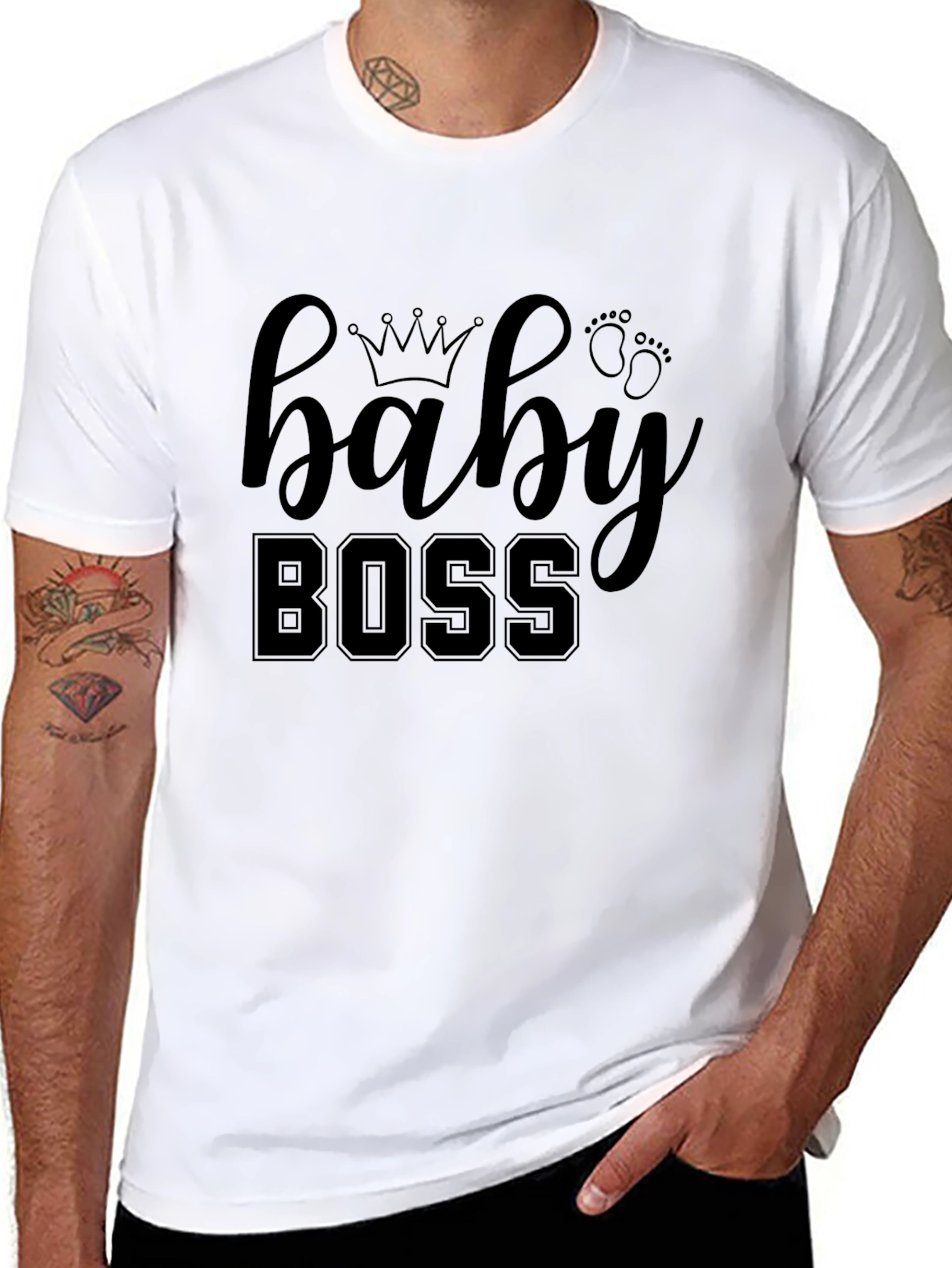 Baby Boss Graphic Tee - Black Cotton Shirt