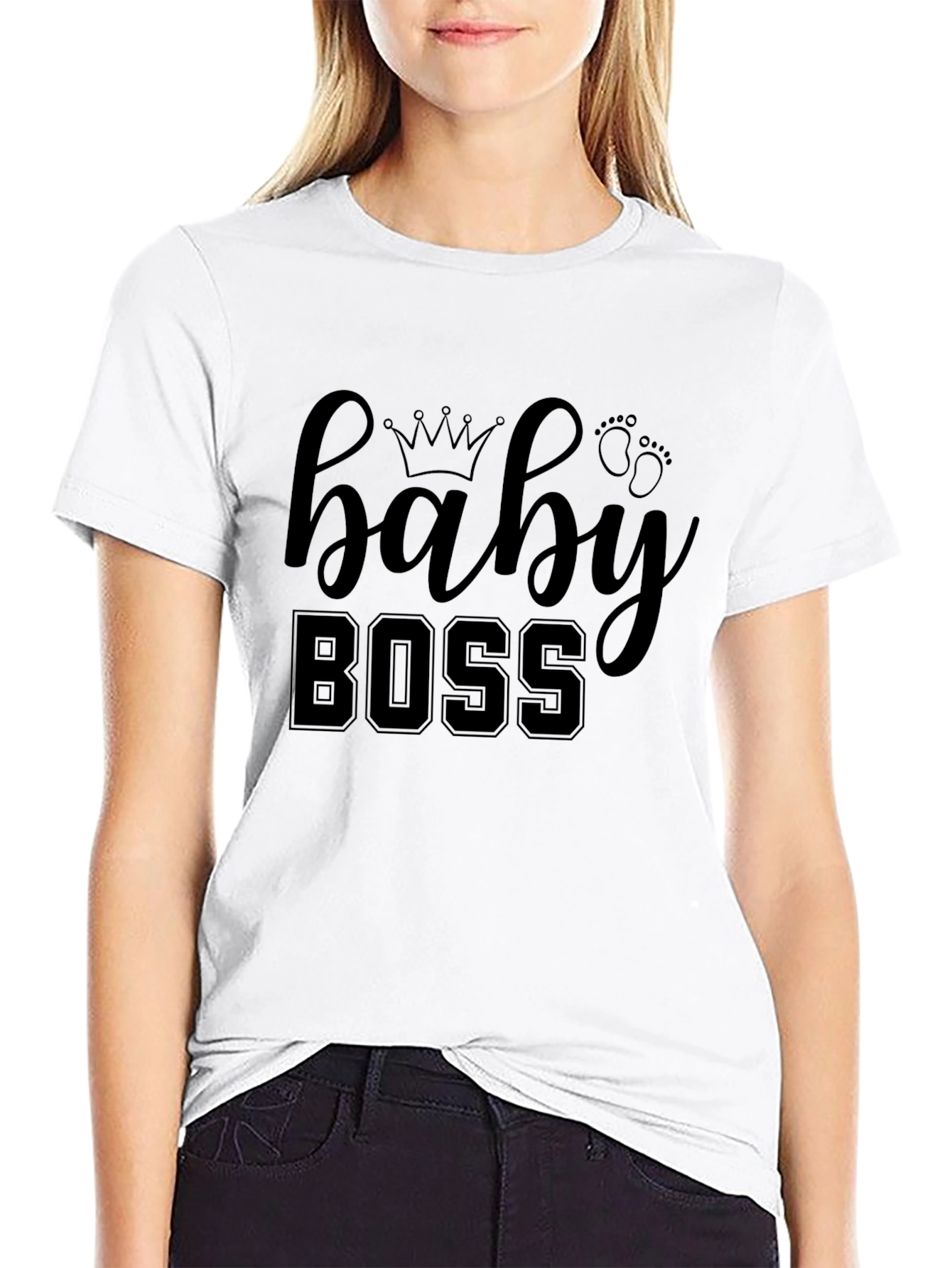Baby Boss Graphic Tee - Black Cotton Shirt