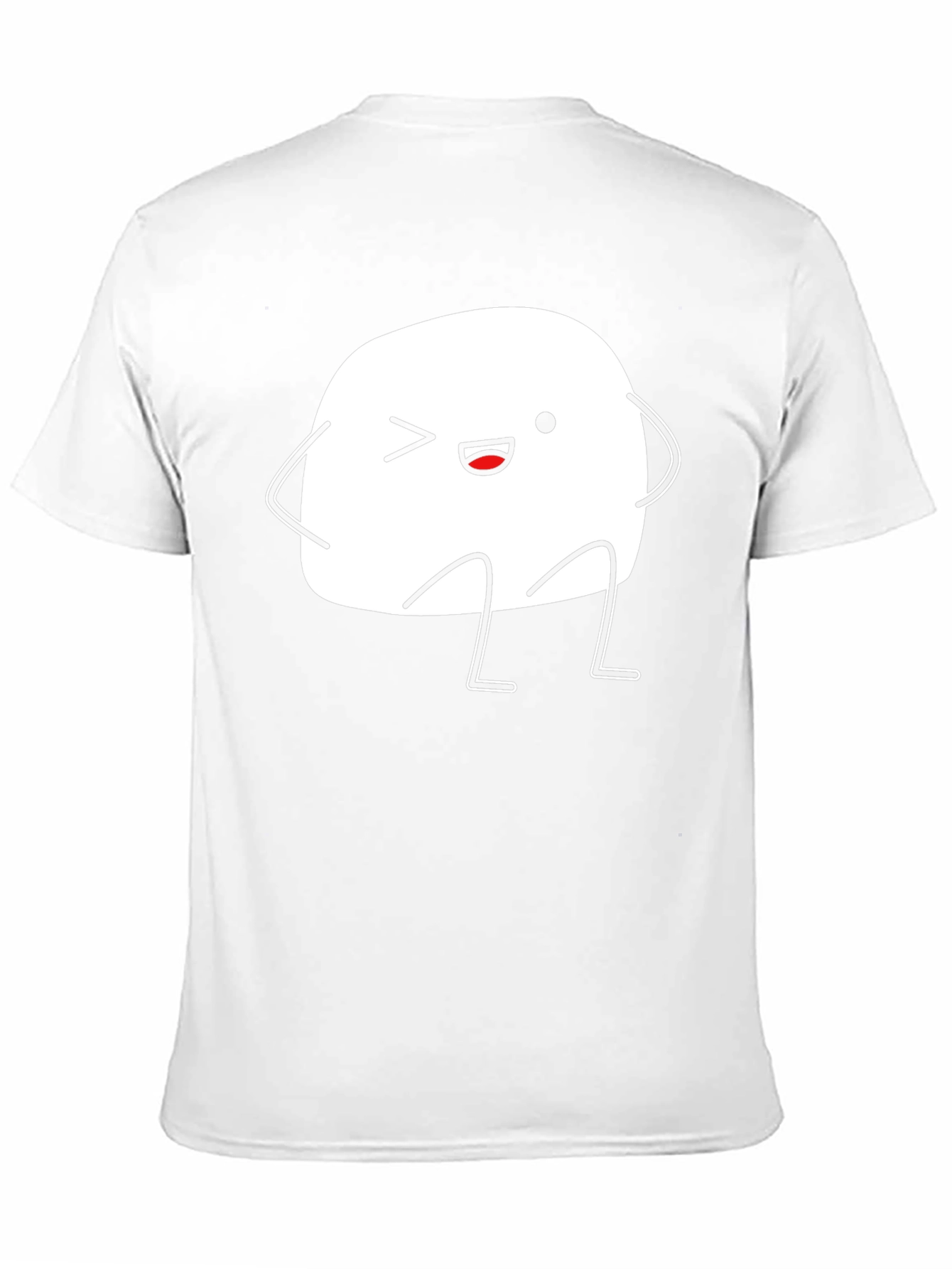 Cute Marshmallow Character Black T-Shirt