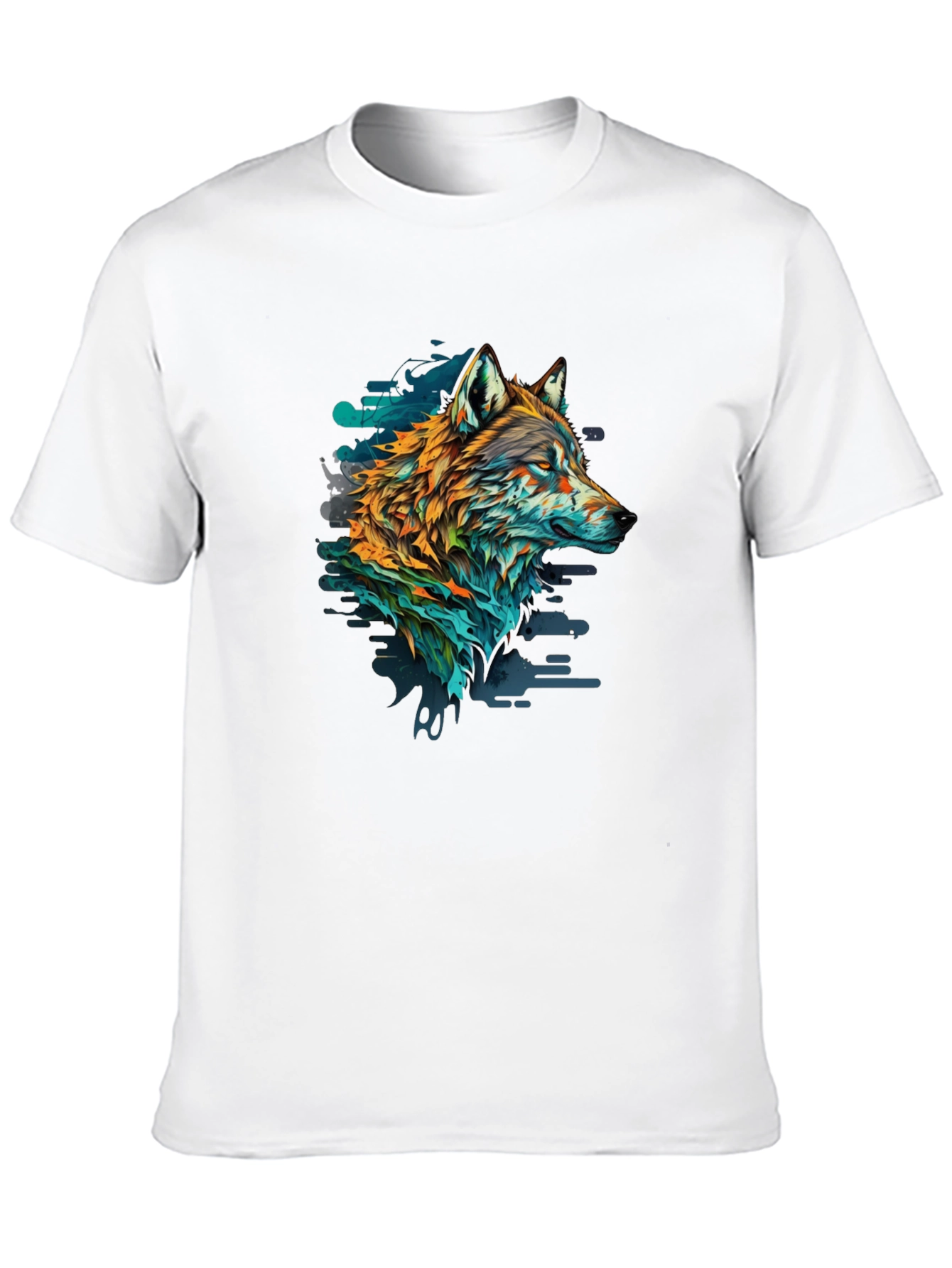 Wolf Graphic Print Black Tee