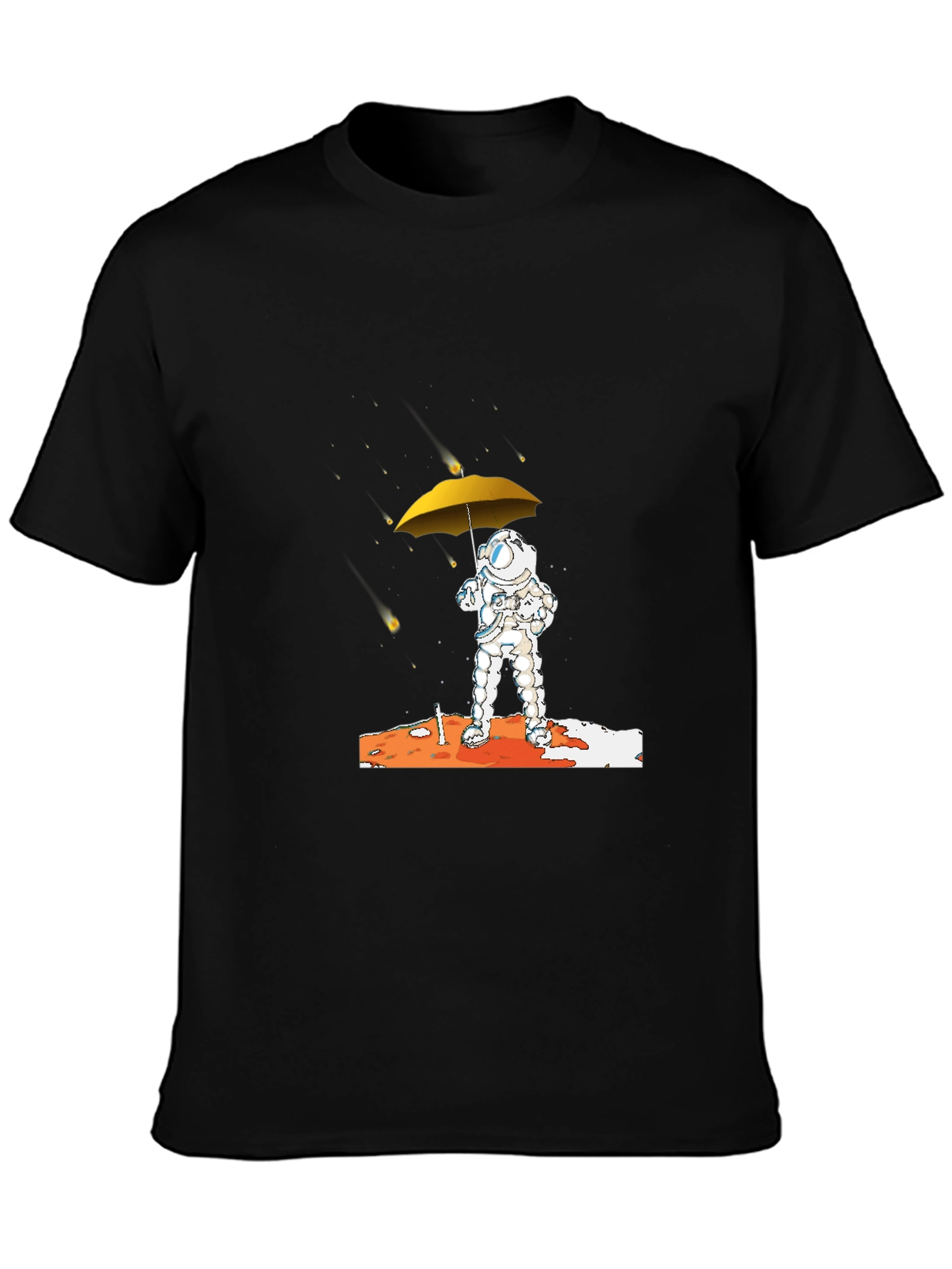 Astronaut Umbrella Graphic T-Shirt