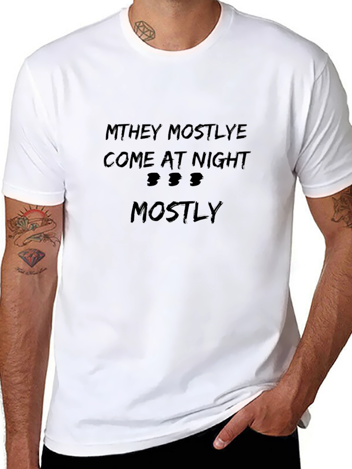 They Mostly Come at Night Mostly Black T-Shirt