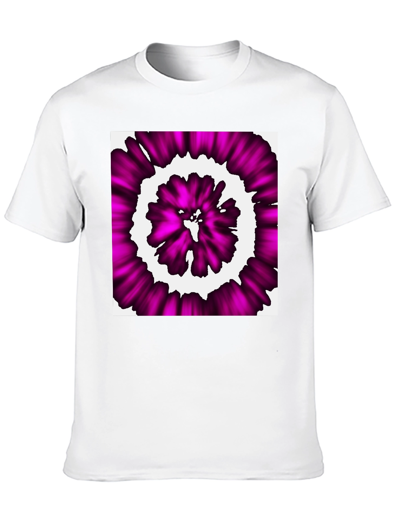 Abstract Purple Swirl Graphic T-Shirt