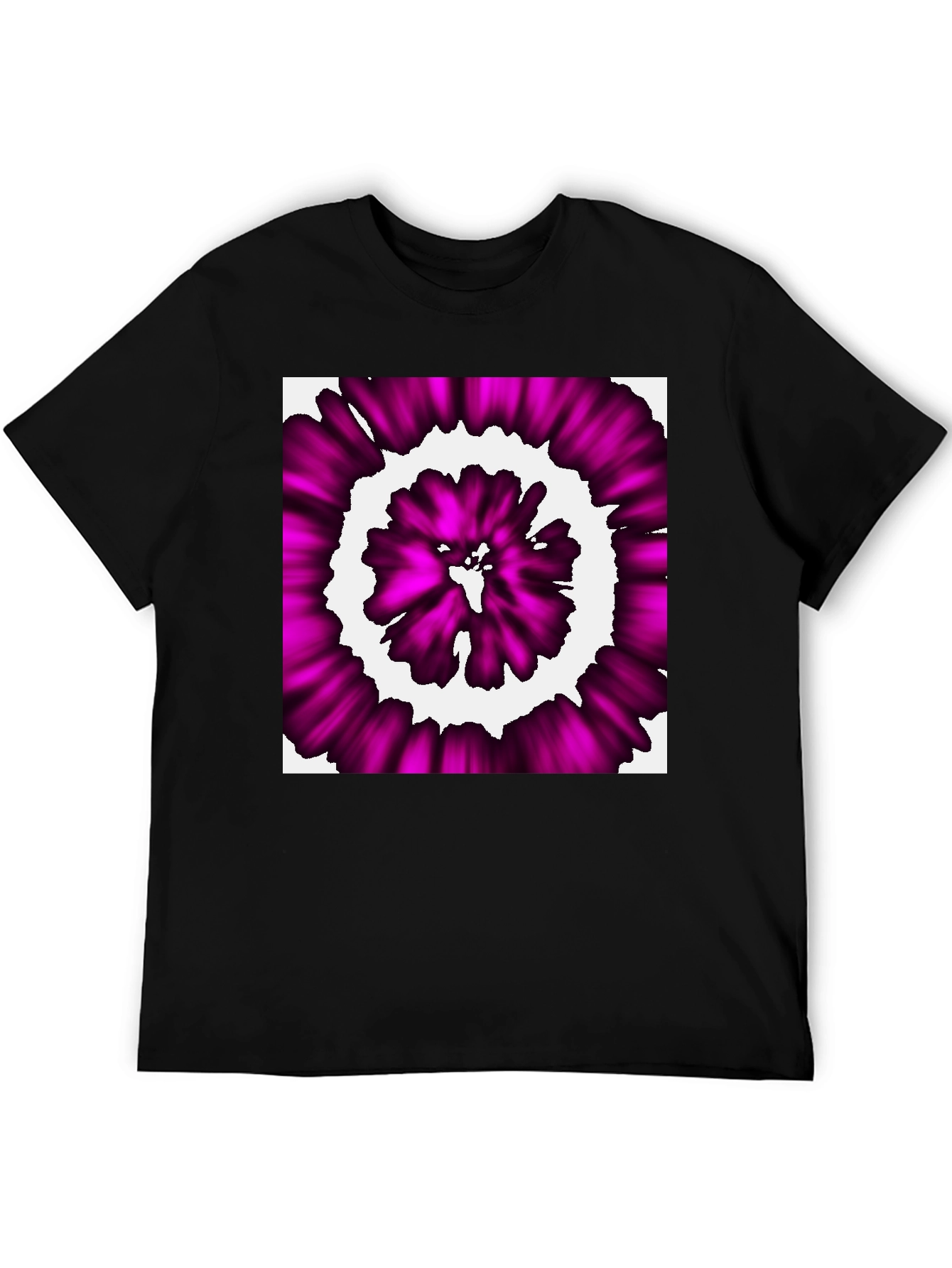 Abstract Purple Swirl Graphic T-Shirt