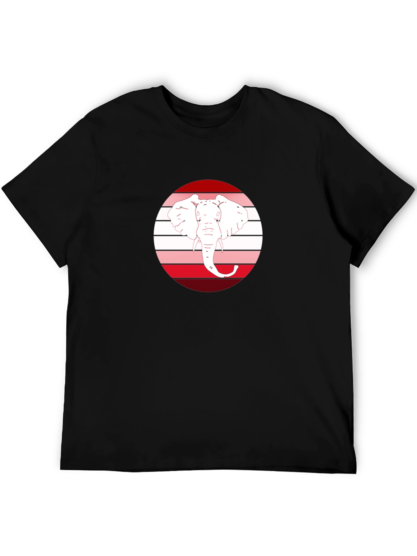 Elephant Head Graphic Tee - Black