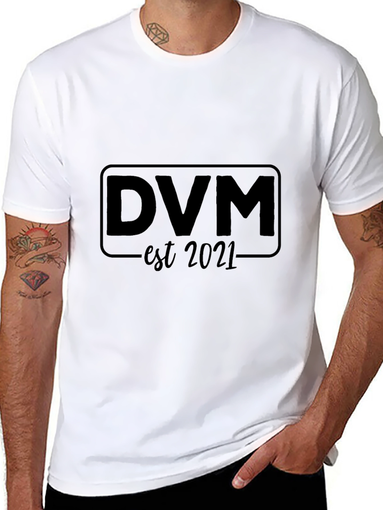 DVM Est 2021 Graphic Tee - Black Casual T-Shirt