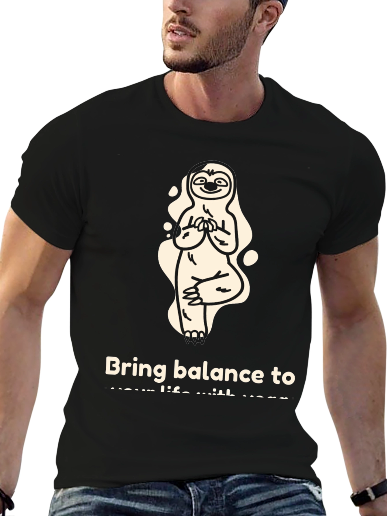 Sloth Yoga Balance T-Shirt - Mens Graphic Tee