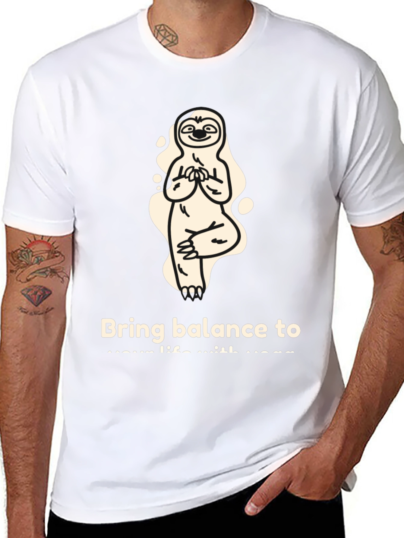 Sloth Yoga Balance T-Shirt - Mens Graphic Tee