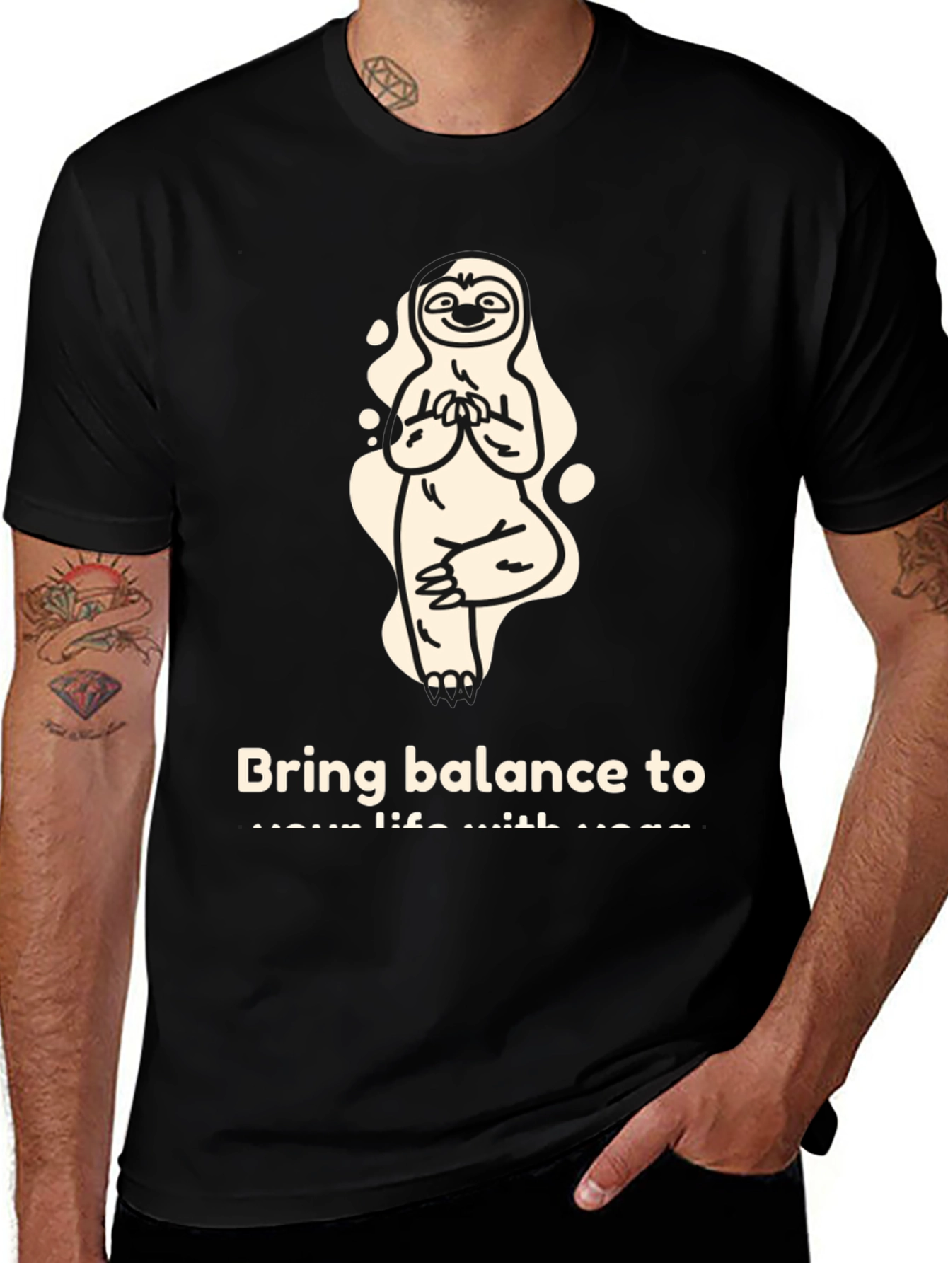 Sloth Yoga Balance T-Shirt - Mens Graphic Tee