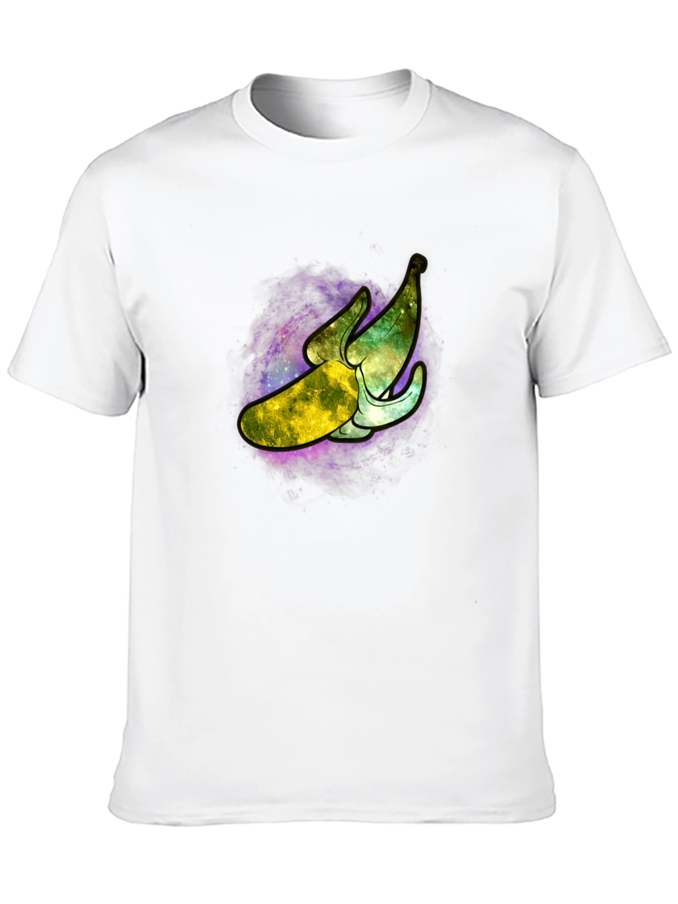 Galaxy Banana Graphic T-Shirt - Cosmic Fruit Tee