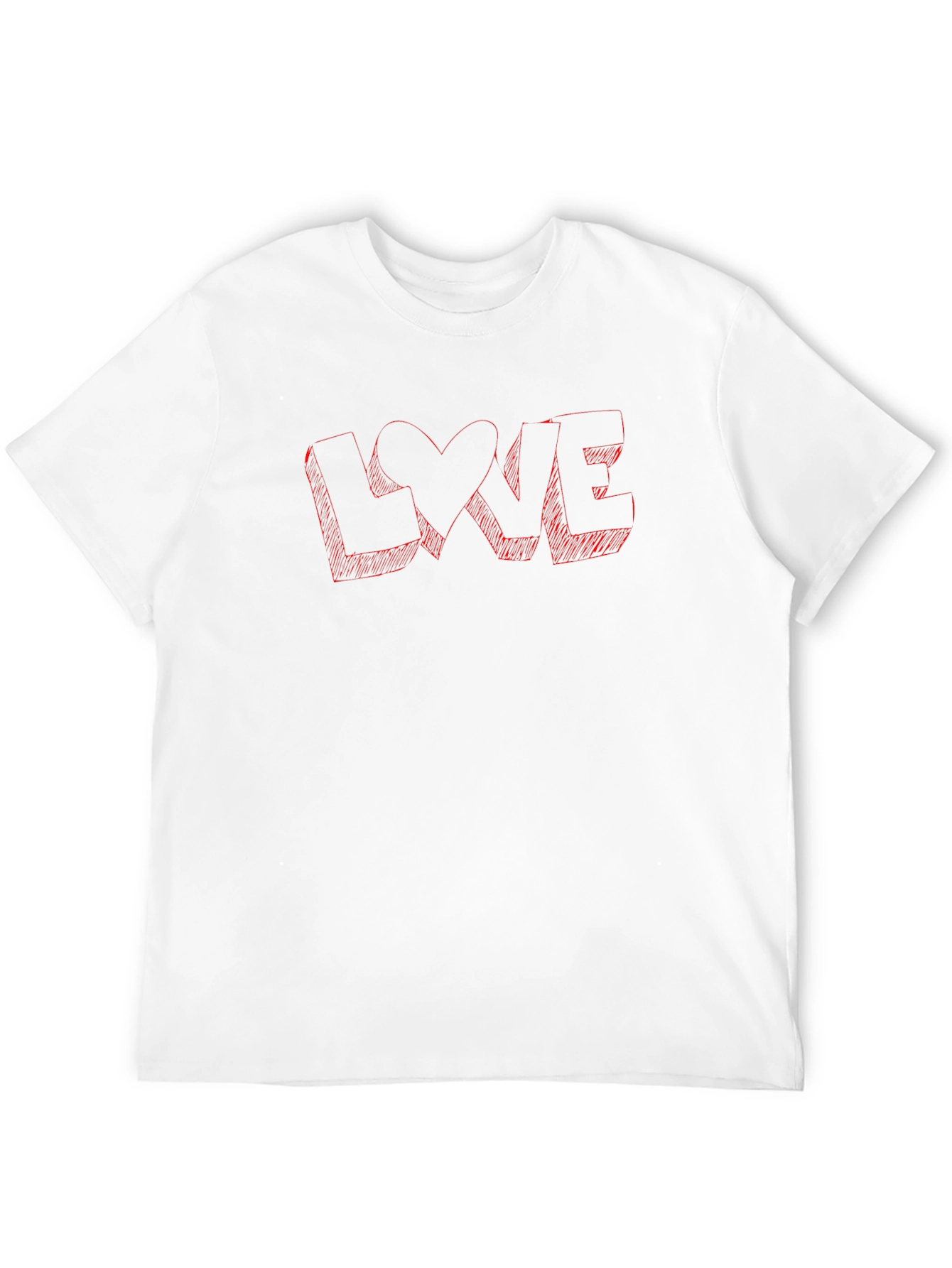 Love Sketch Graphic Black T-Shirt