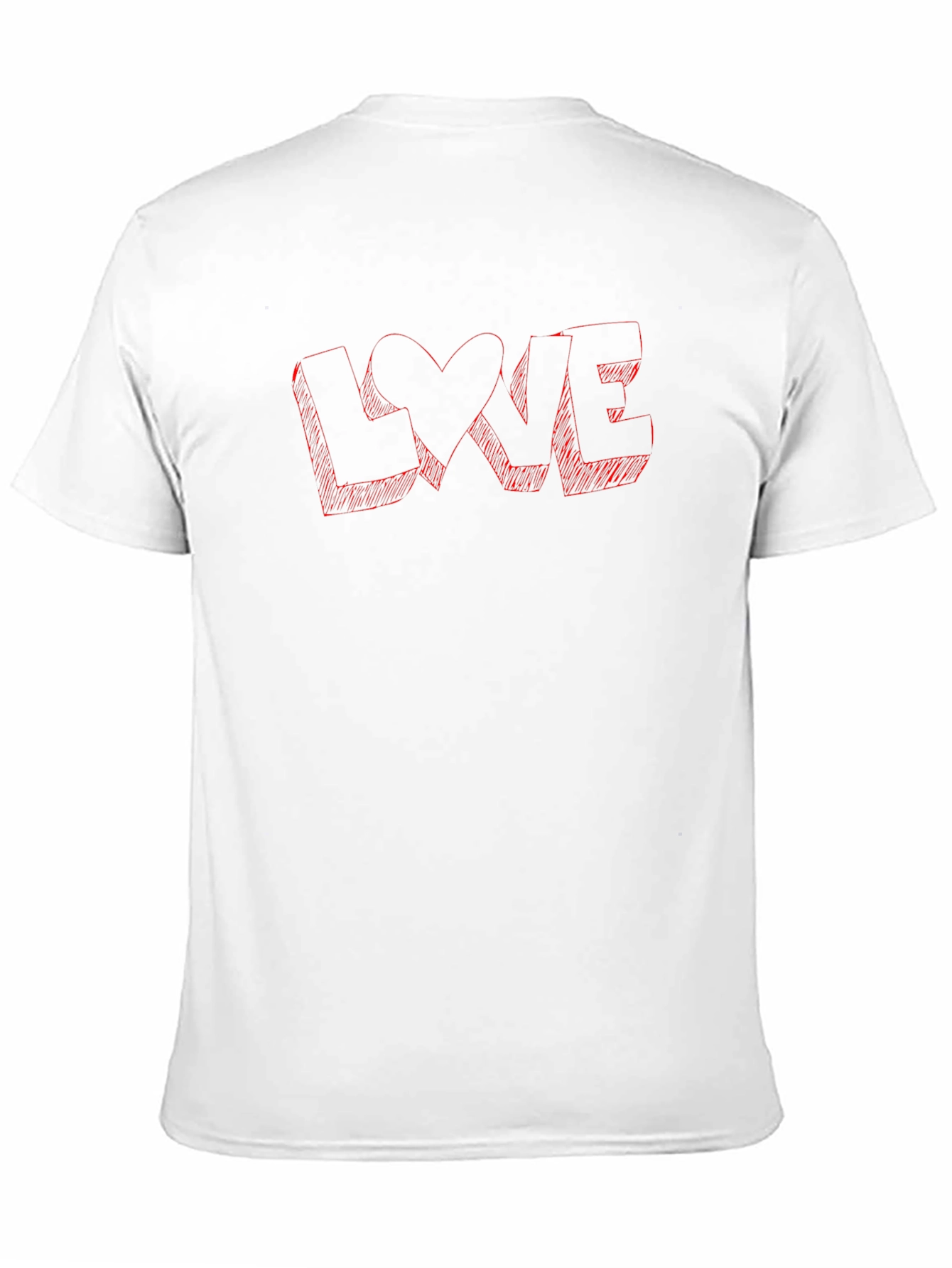 Love Sketch Graphic Black T-Shirt