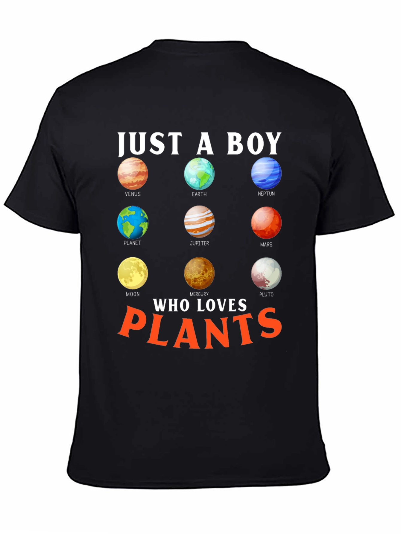 Boy Who Loves Planets & Plants T-Shirt