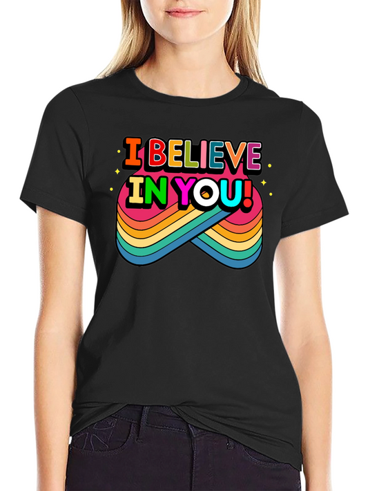 Believe in You Rainbow Graphic Tee
