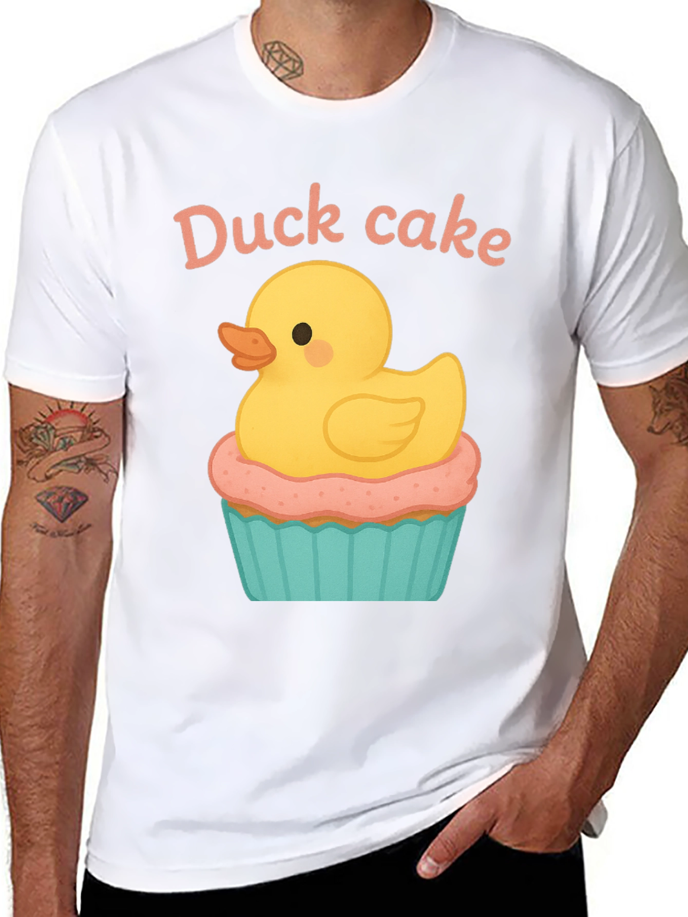 Duck Cake T-Shirt - Adorable Duck Cupcake Tee