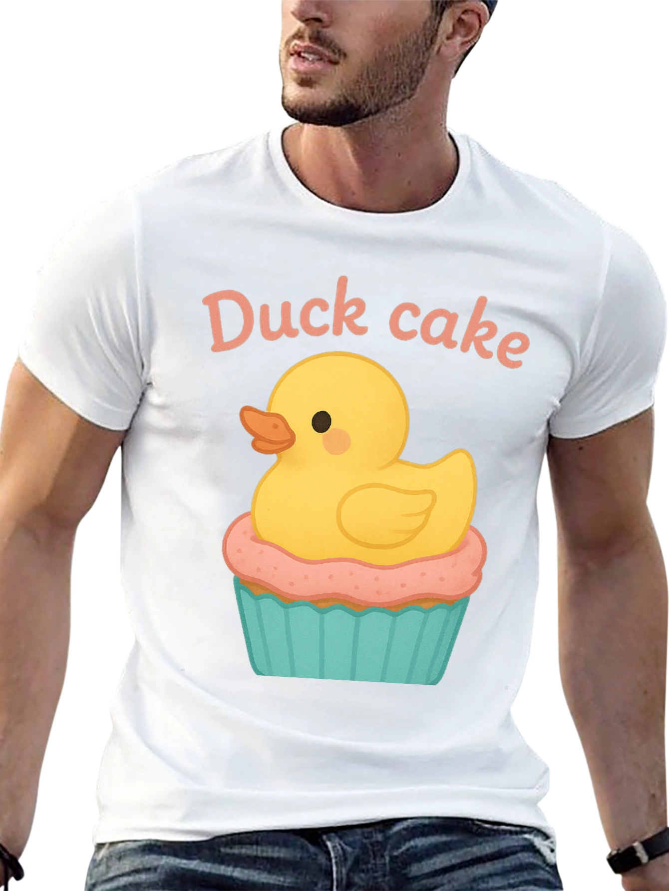 Duck Cake T-Shirt - Adorable Duck Cupcake Tee