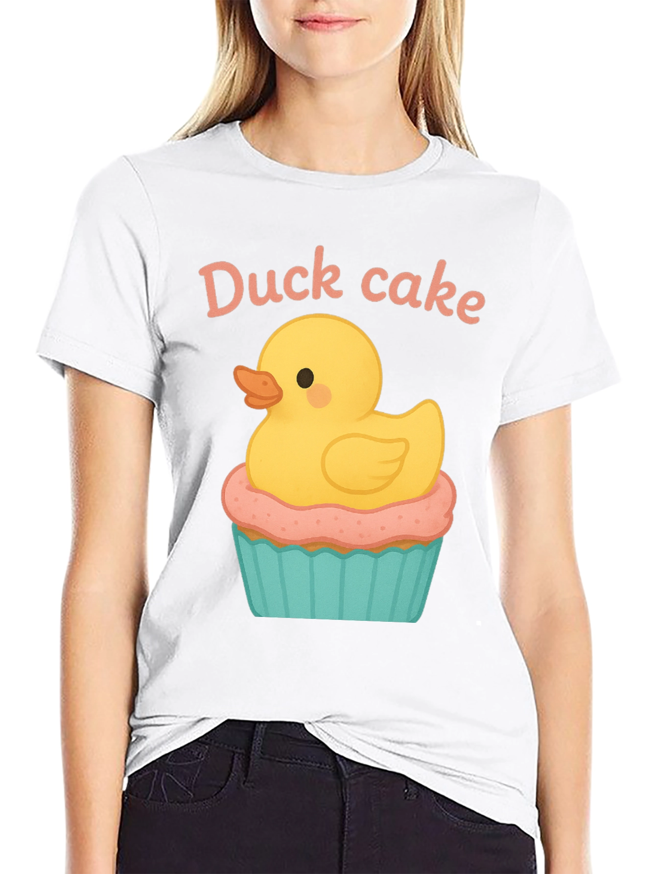 Duck Cake T-Shirt - Adorable Duck Cupcake Tee