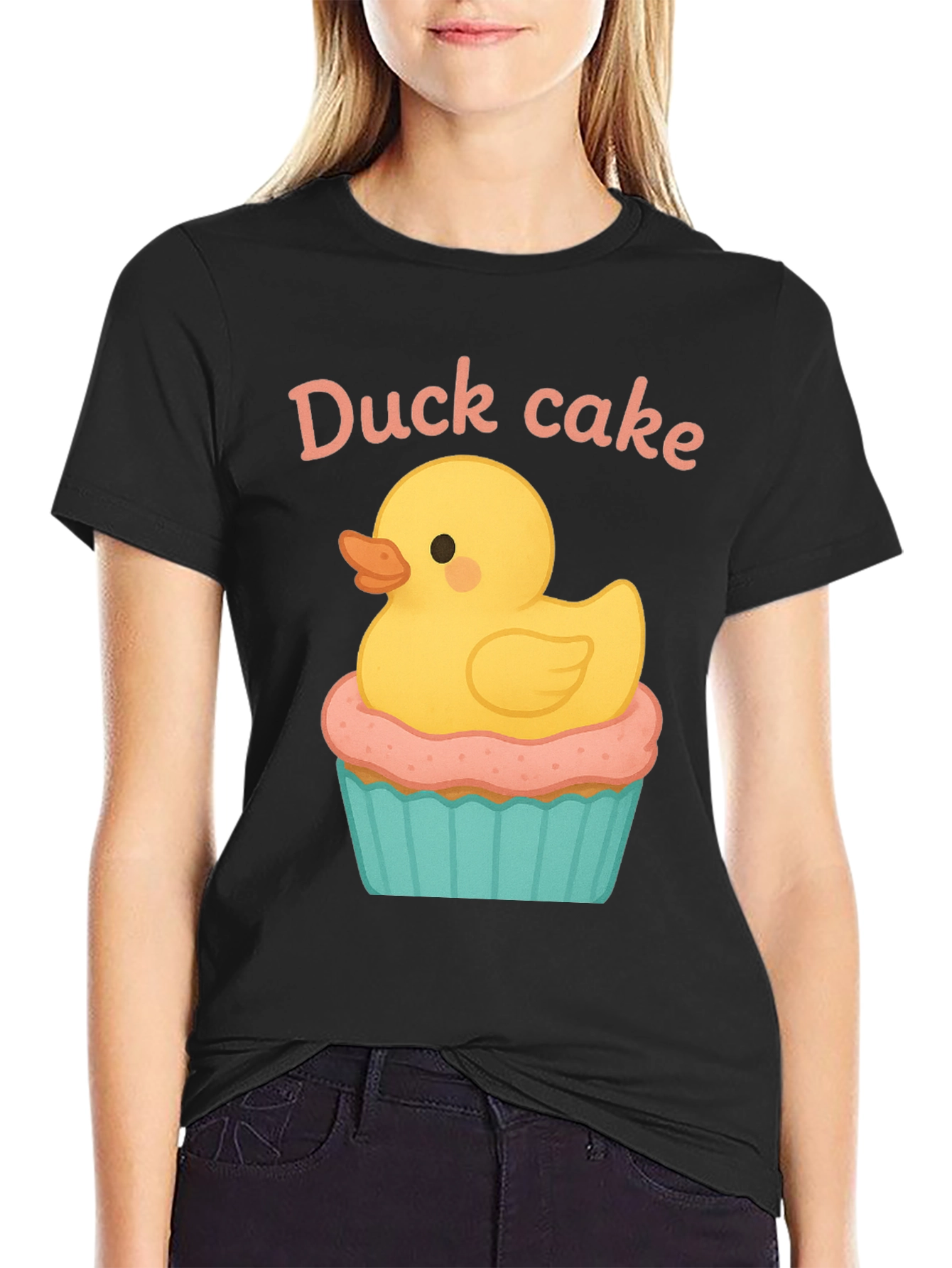 Duck Cake T-Shirt - Adorable Duck Cupcake Tee