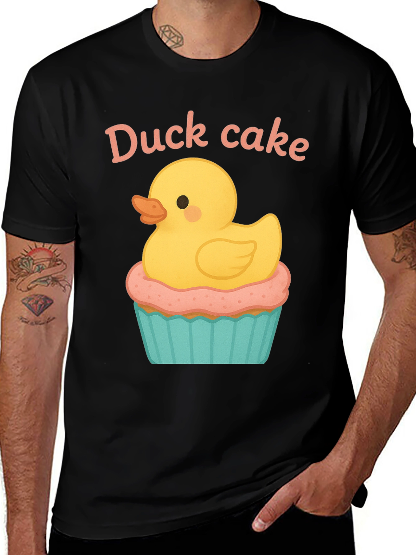 Duck Cake T-Shirt - Adorable Duck Cupcake Tee