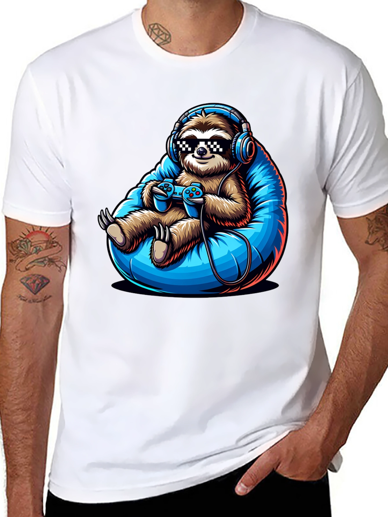 Gamer Sloth T-Shirt - Chill Style