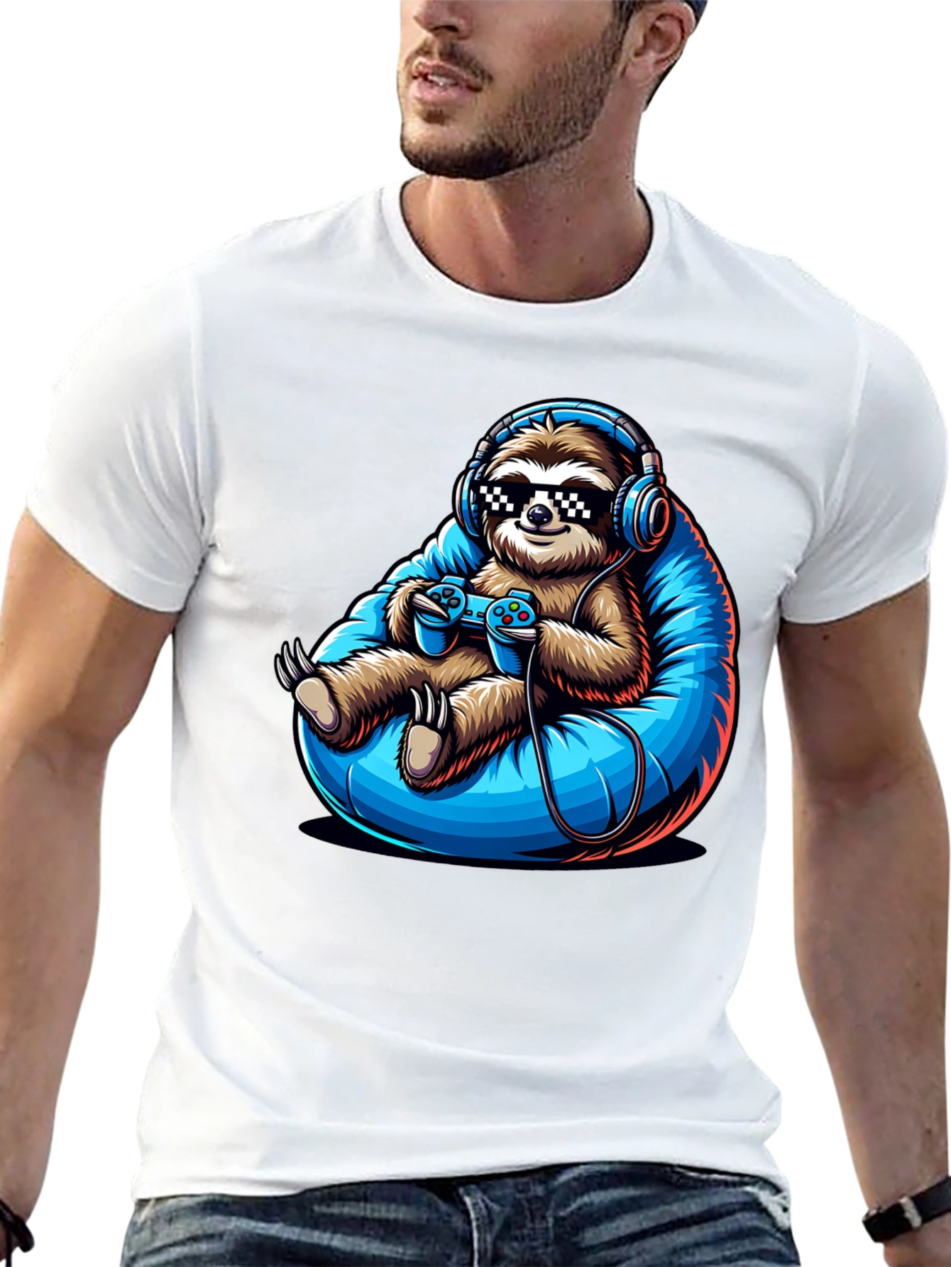 Gamer Sloth T-Shirt - Chill Style