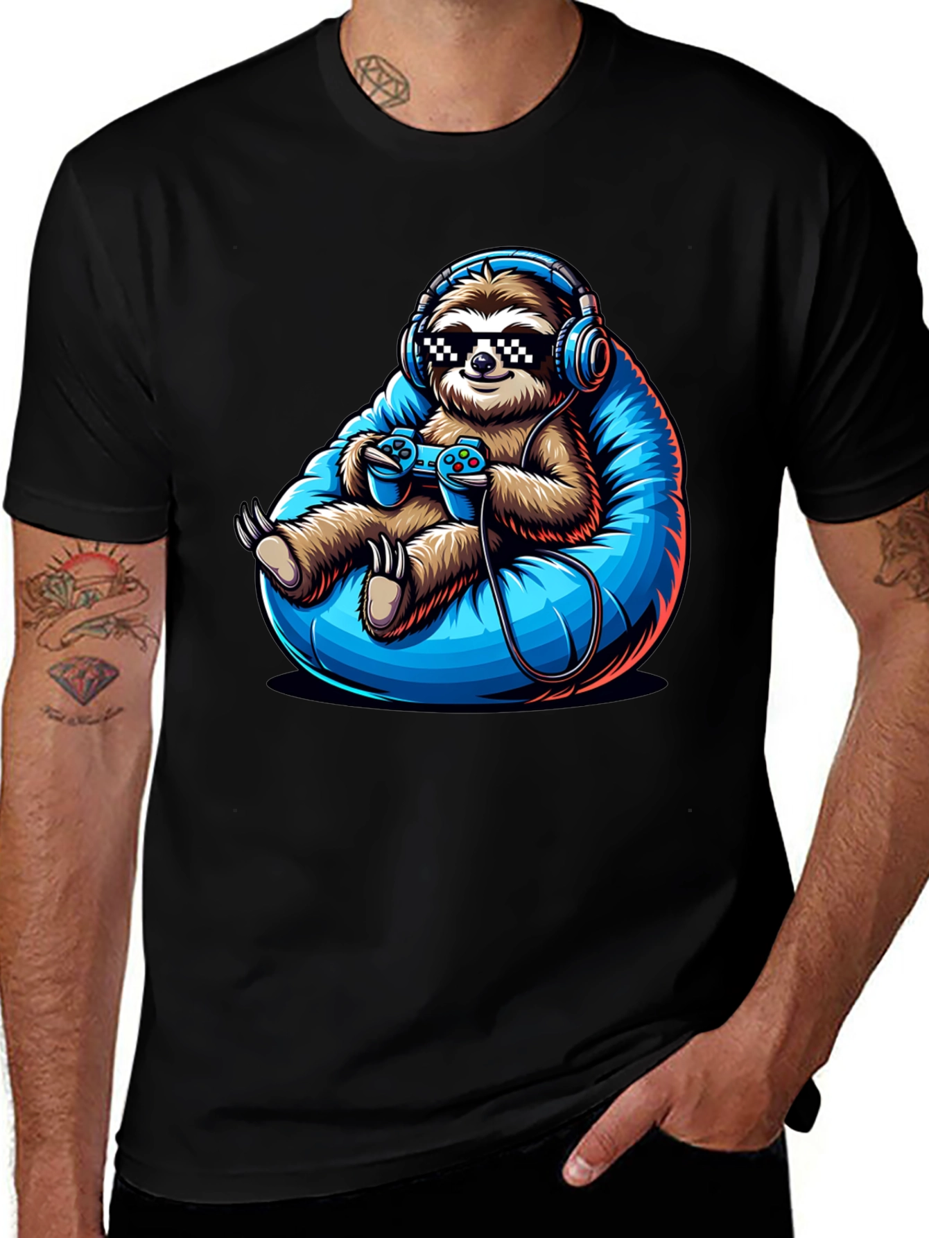 Gamer Sloth T-Shirt - Chill Style