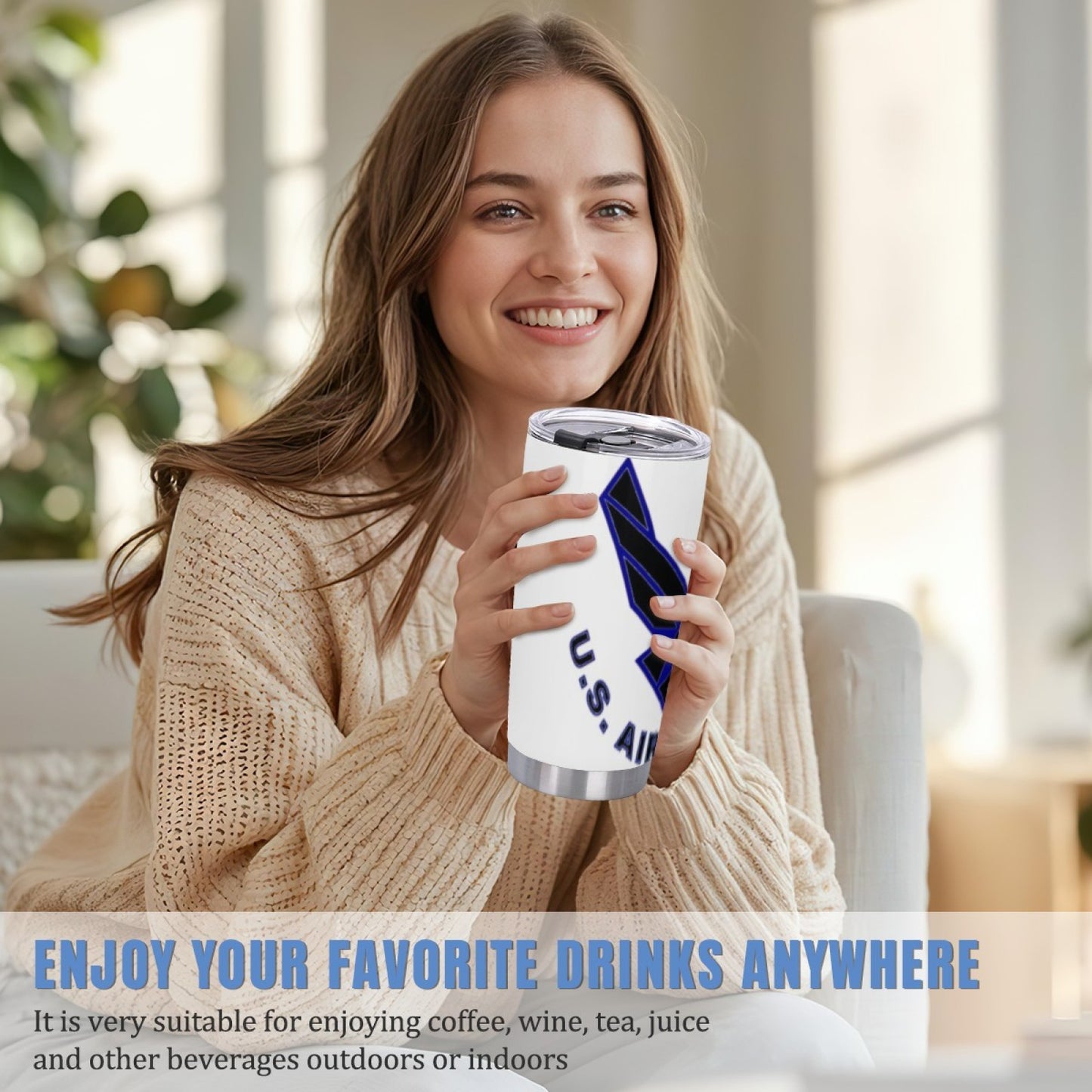 Insulated Stainless Steel Travel Tumbler - Graphic Design Leak-Proof Cup