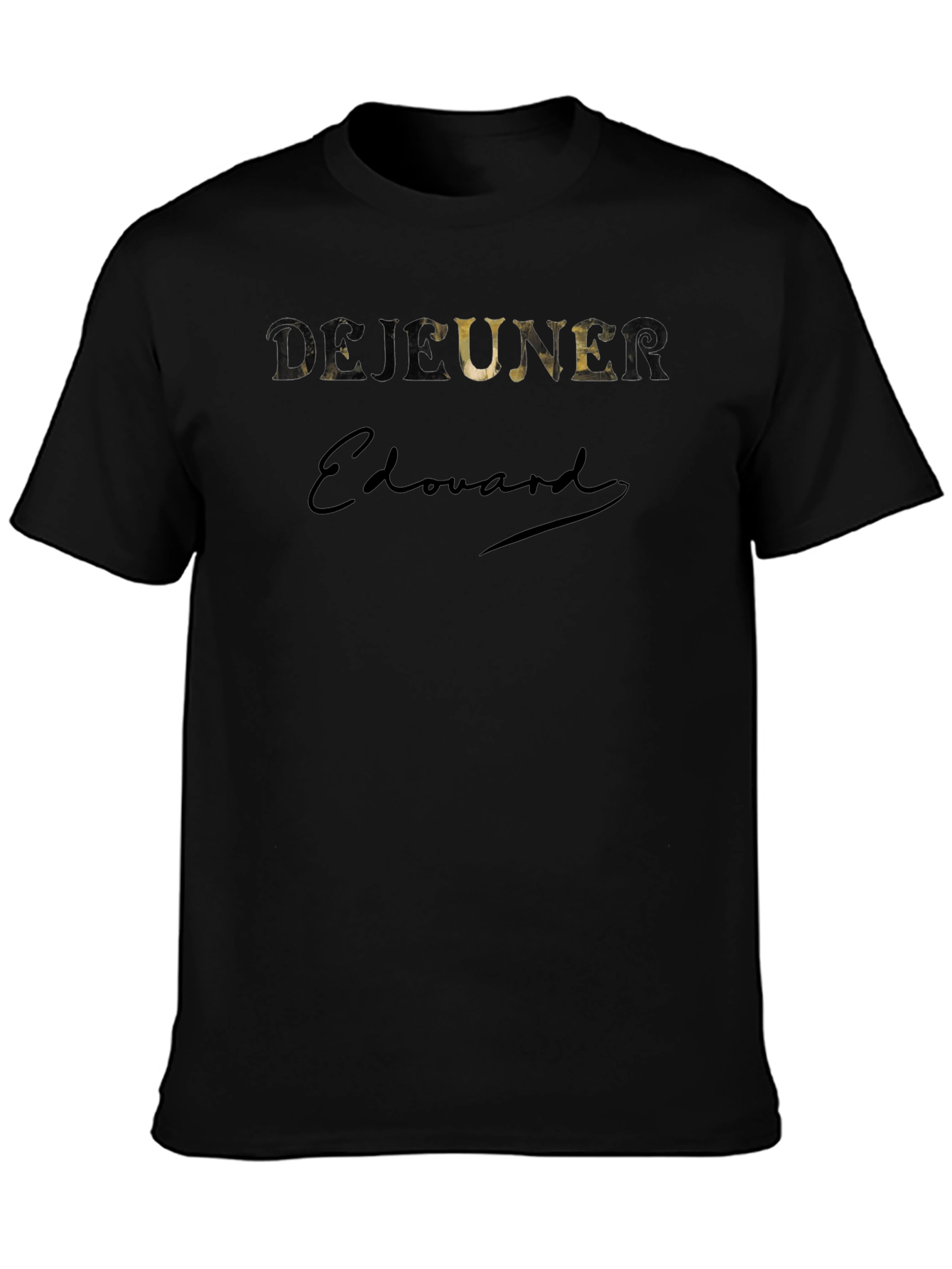 Dejeuner Edouard Black Graphic Tee