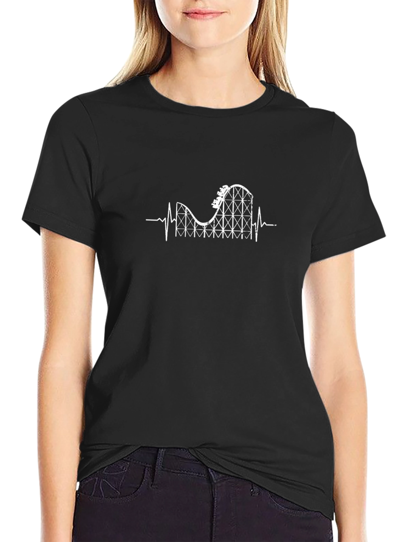 Roller Coaster Heartbeat Graphic Tee