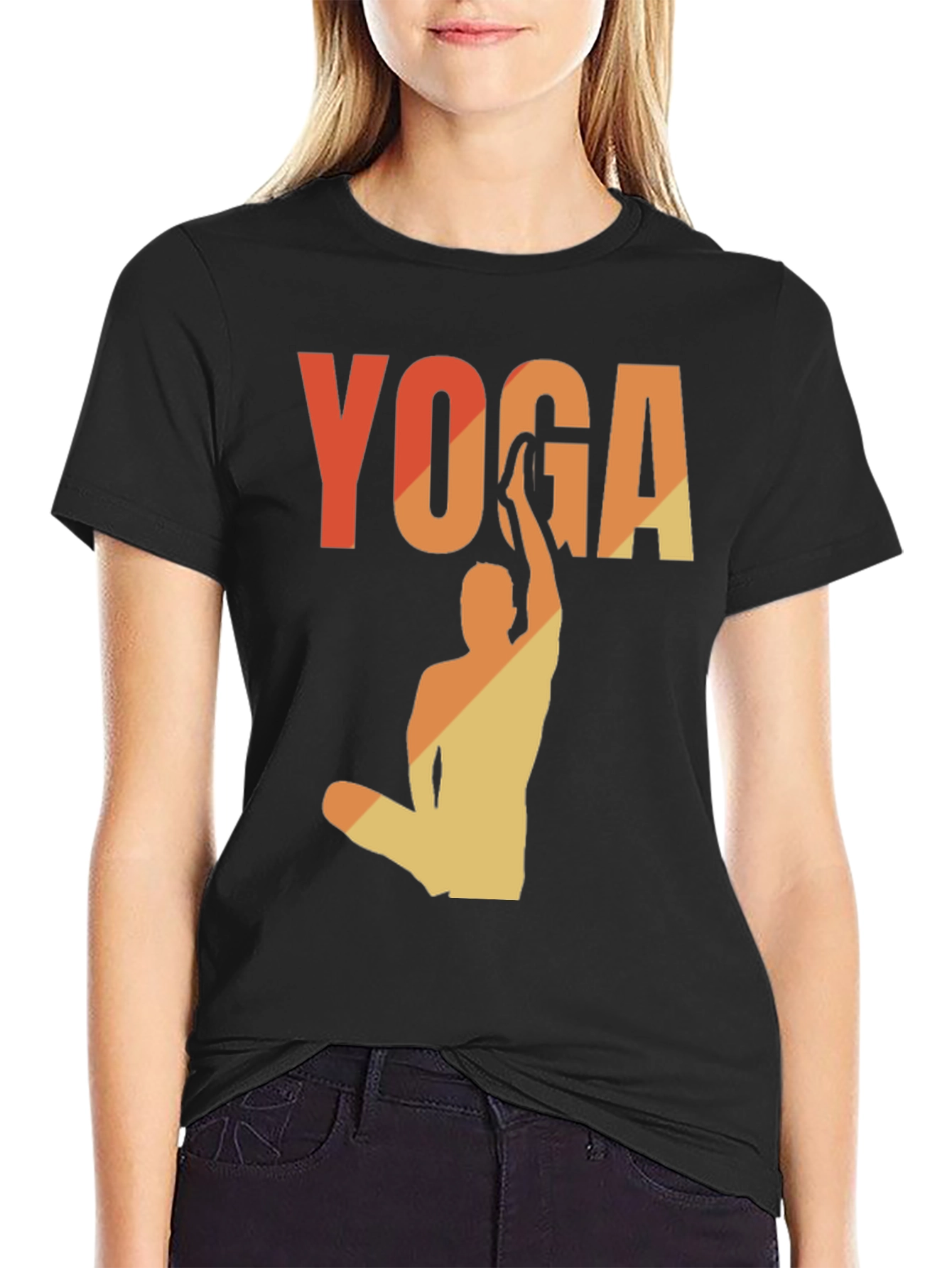 Yoga Pose Graphic Tee - Relaxed Fit