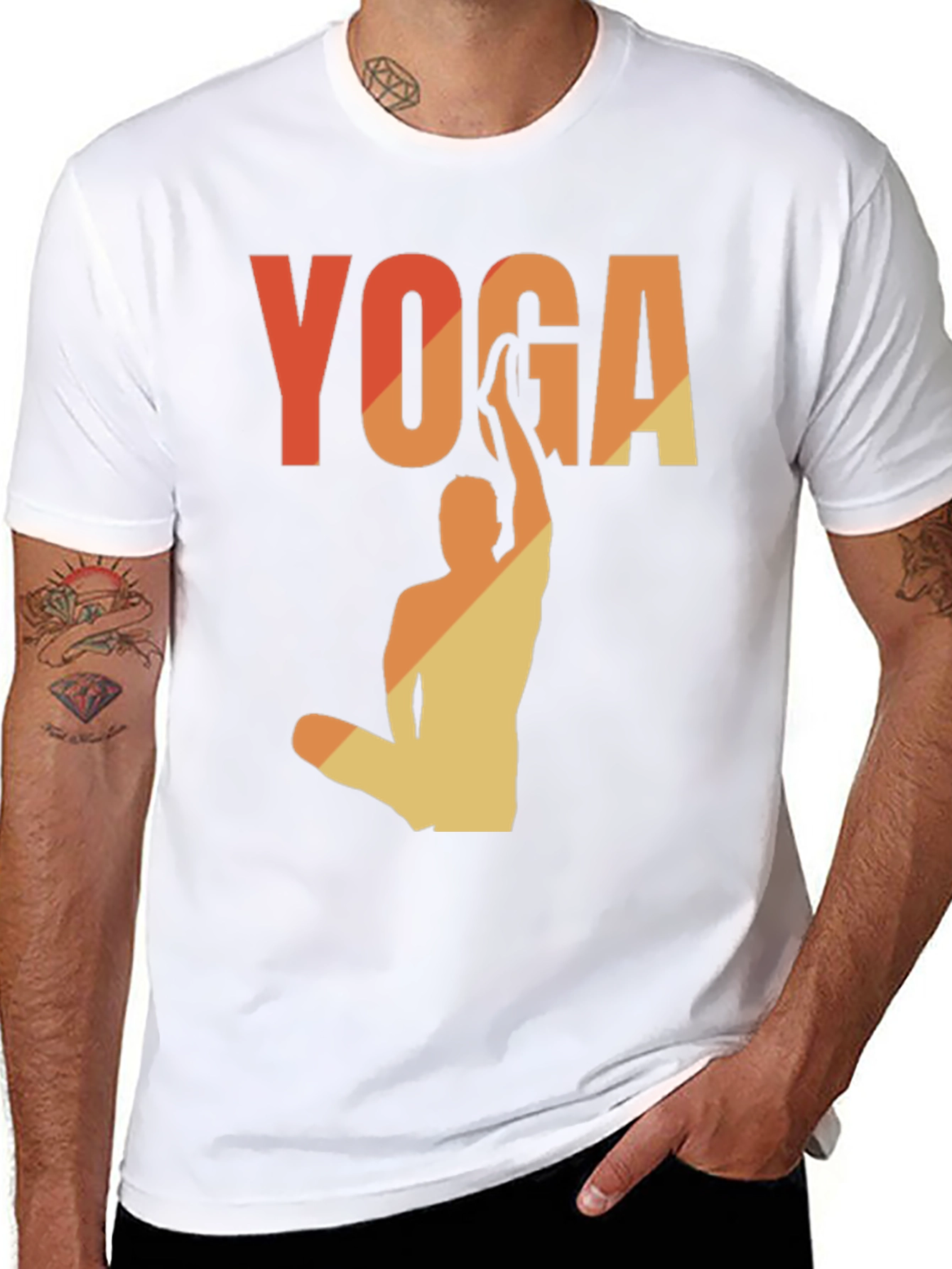 Yoga Pose Graphic Tee - Relaxed Fit
