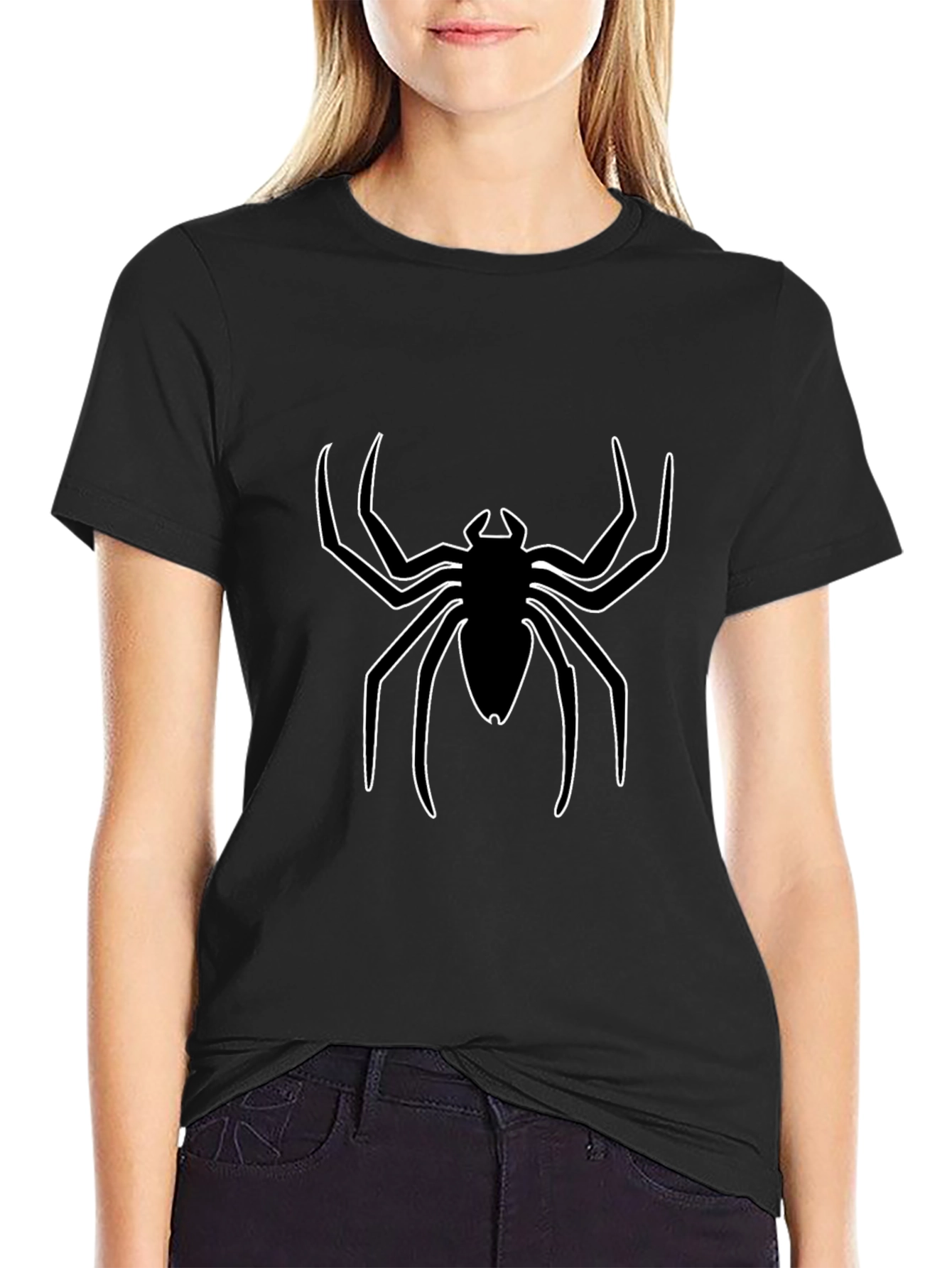 Spider Logo Black T-Shirt - Mens Graphic Tee