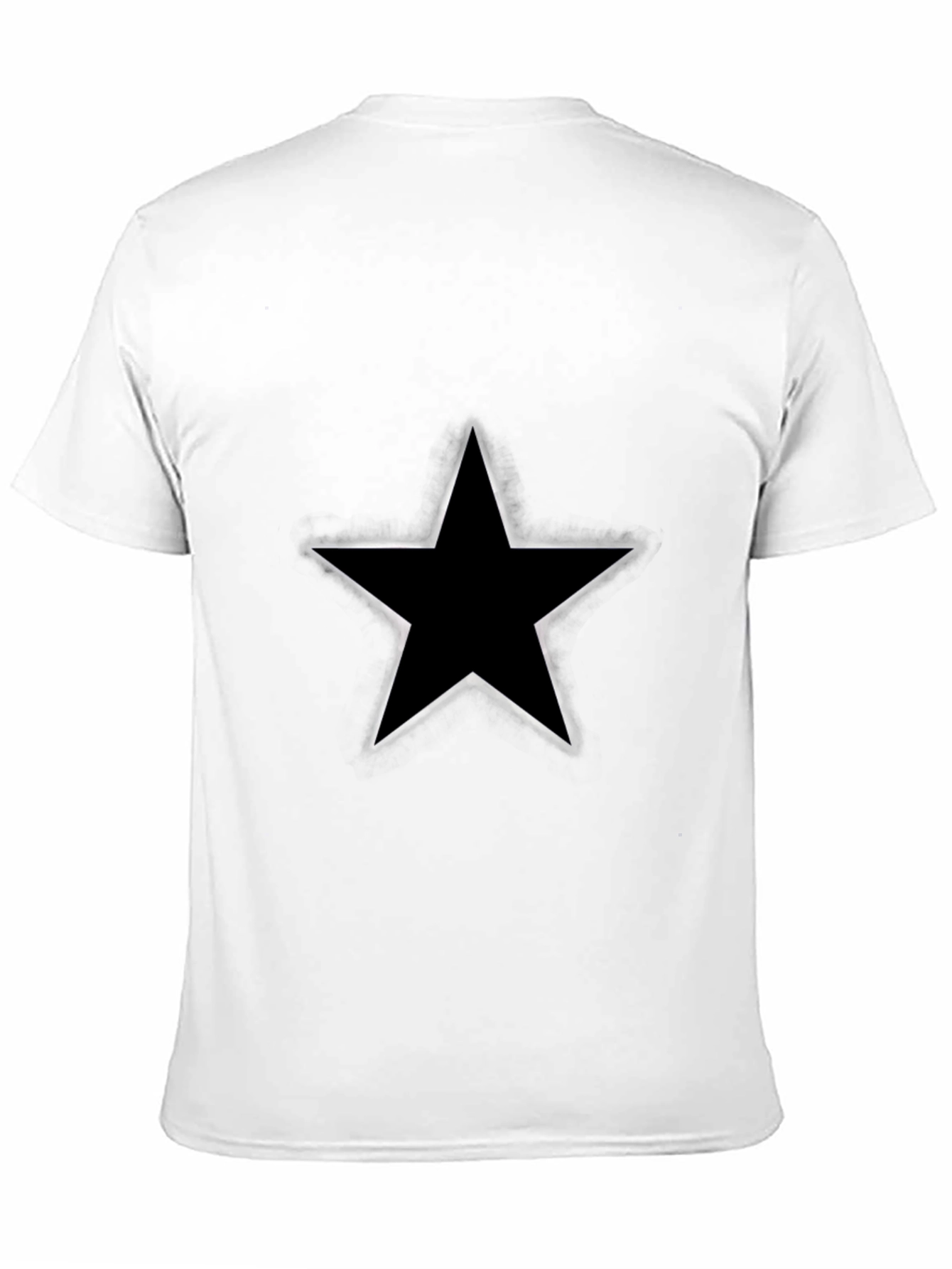 Mens Black Star Graphic T-Shirt - Casual Style