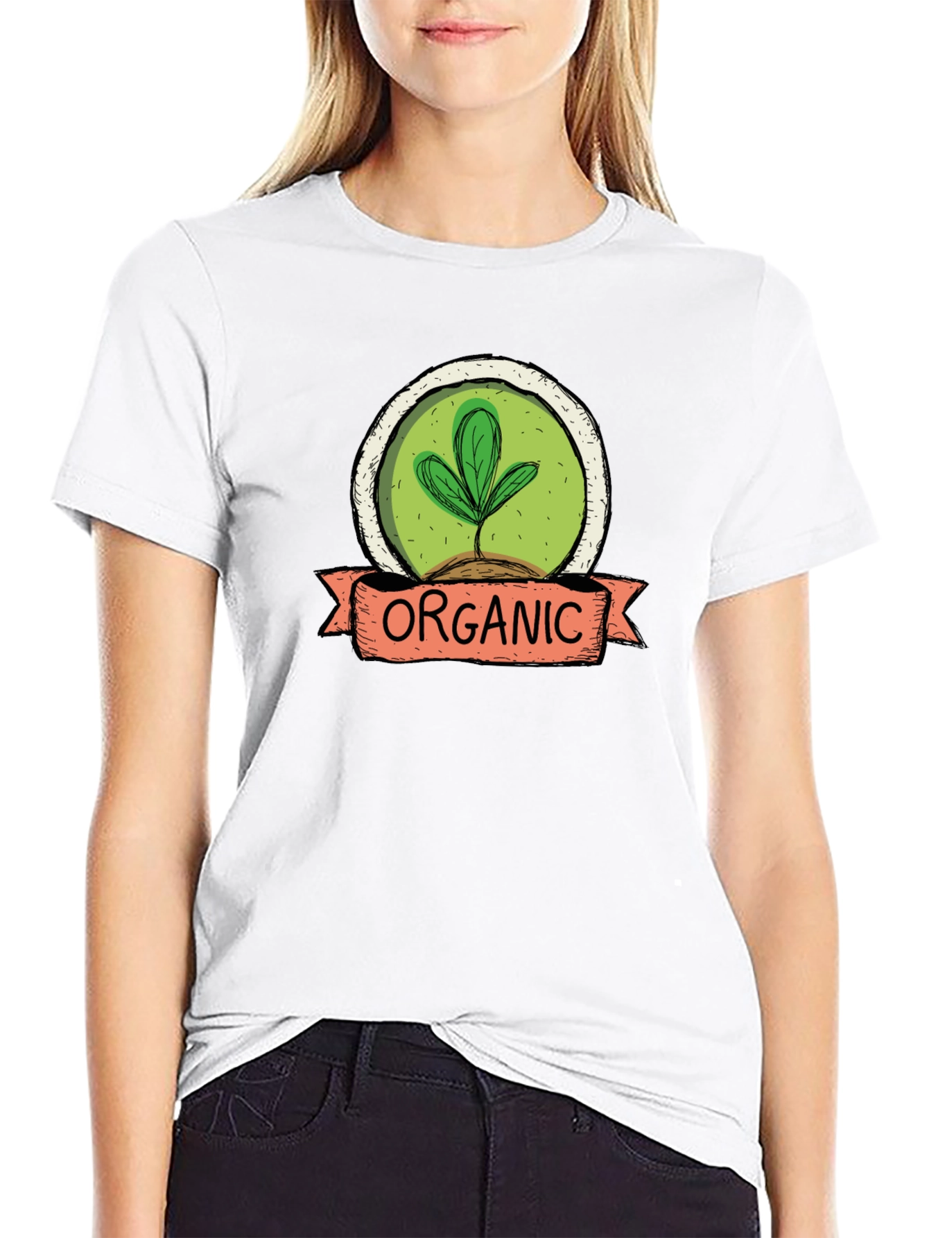 Organic Plant Graphic T-Shirt - Sustainable Style
