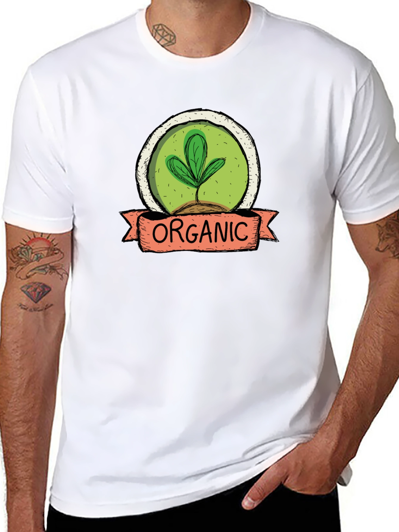 Organic Plant Graphic T-Shirt - Sustainable Style