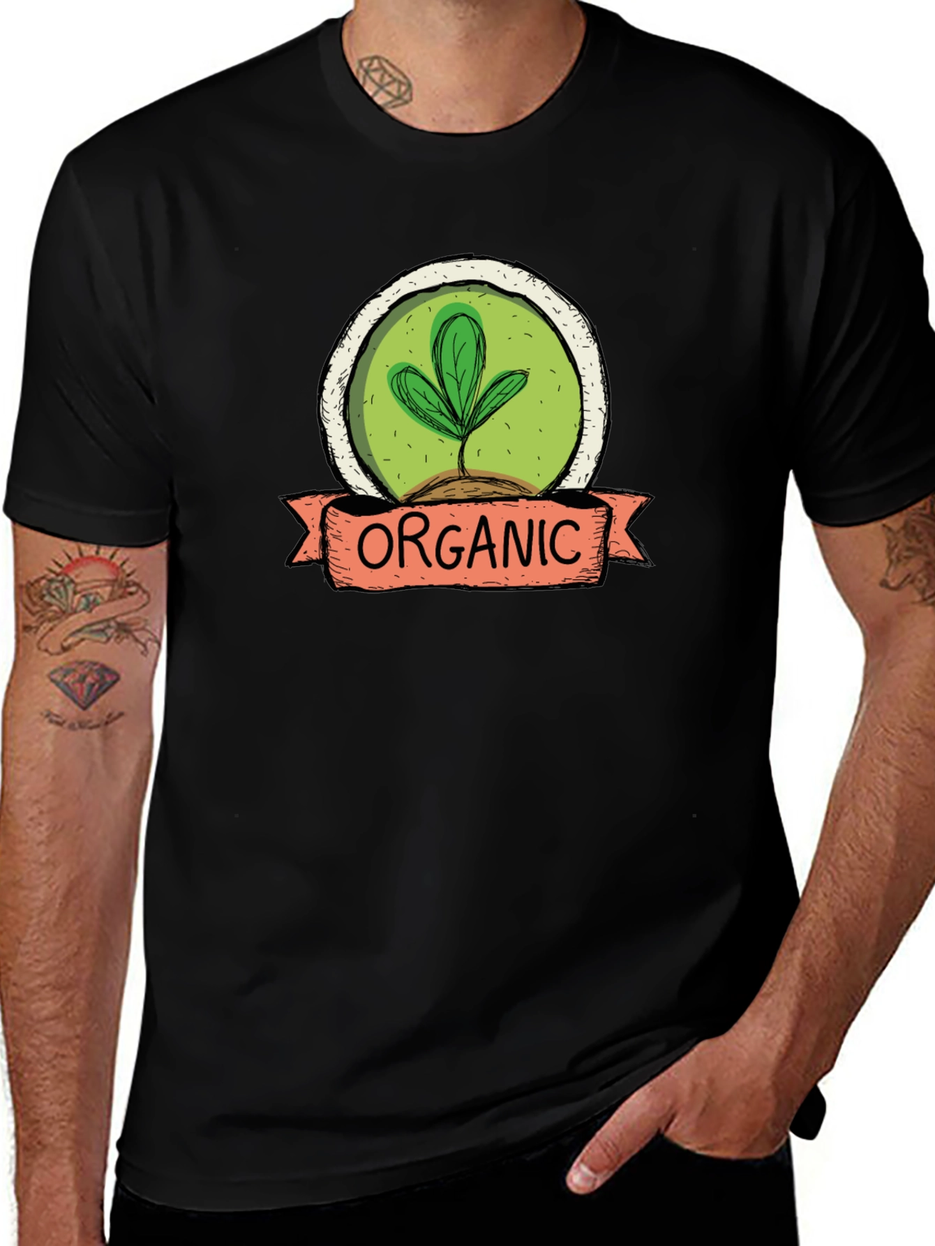 Organic Plant Graphic T-Shirt - Sustainable Style