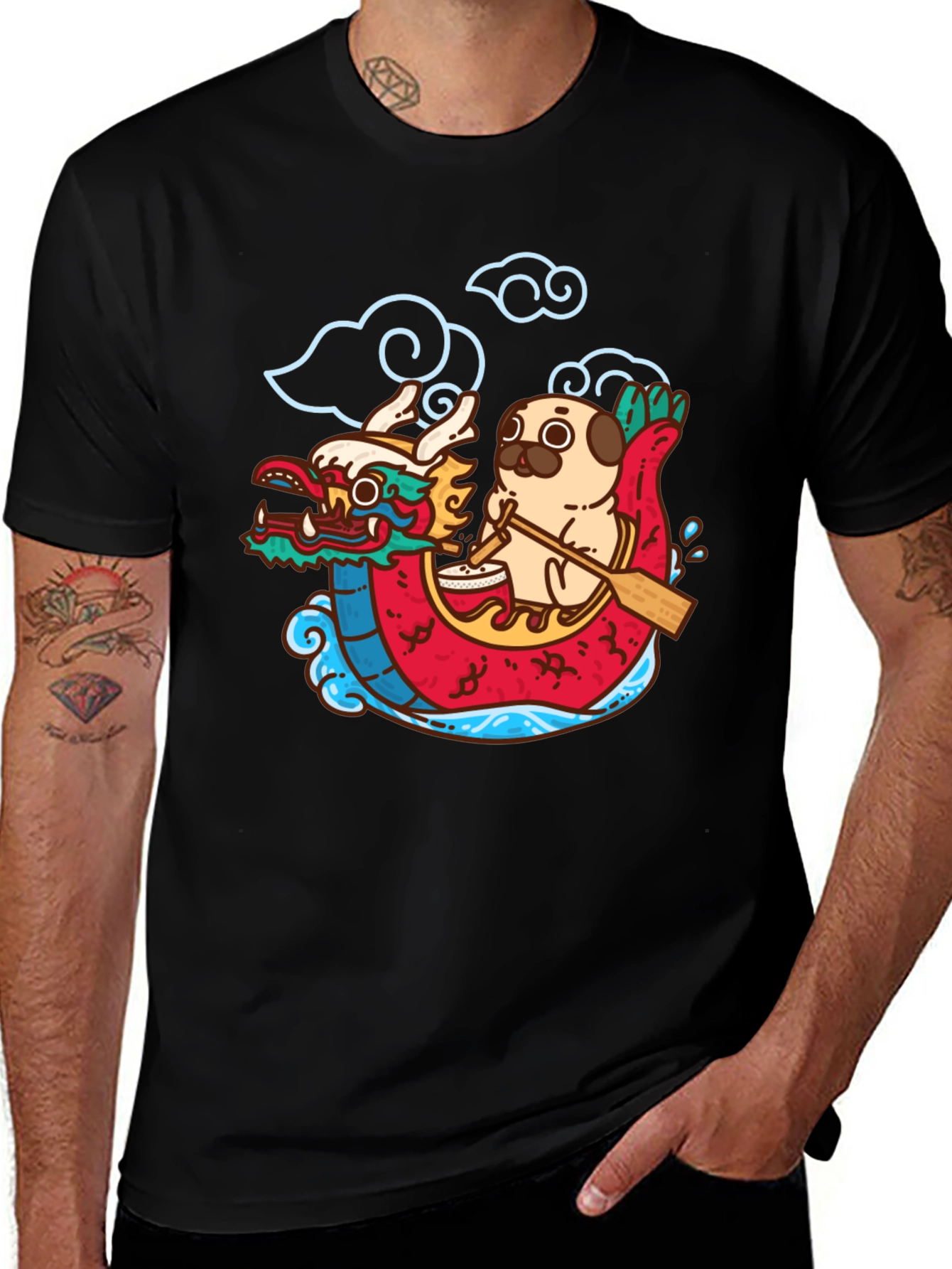 Dragon Boat Pug T-Shirt
