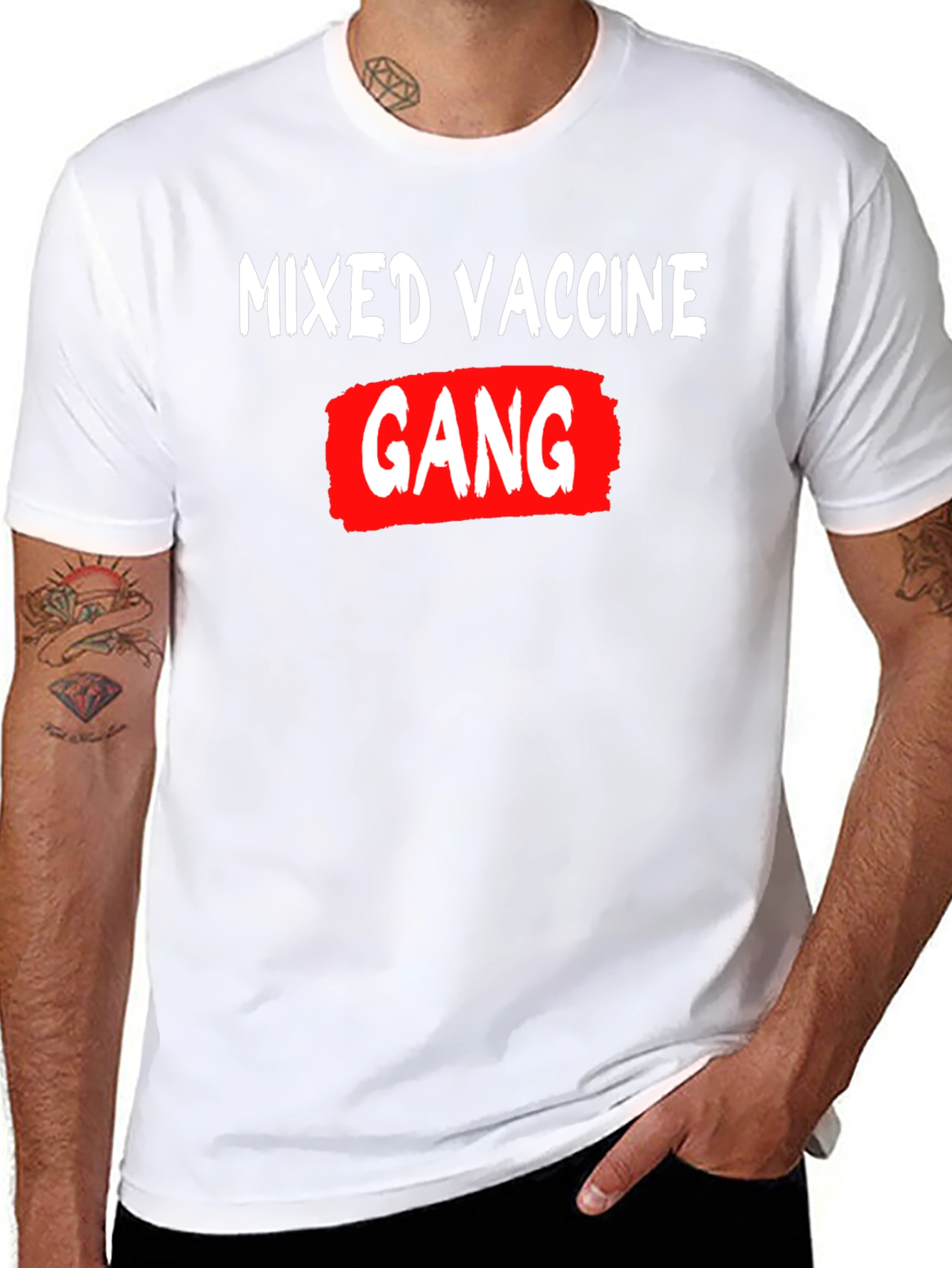 Mixed Vaccine Gang Graphic T-Shirt